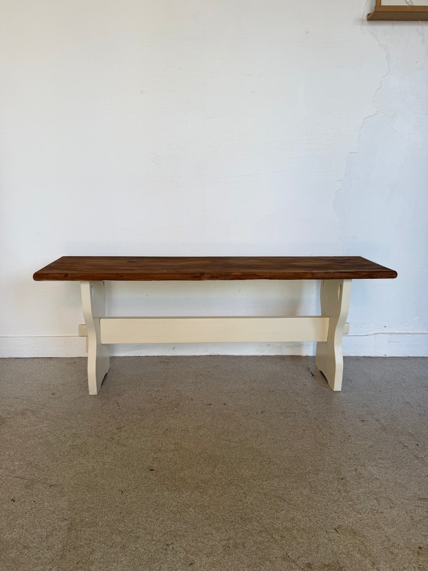 Banc de ferme vintage bois massif