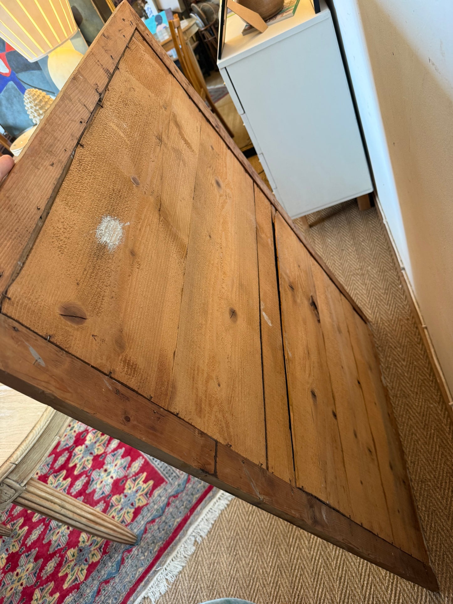 Miroir ancien doré bois et stuc