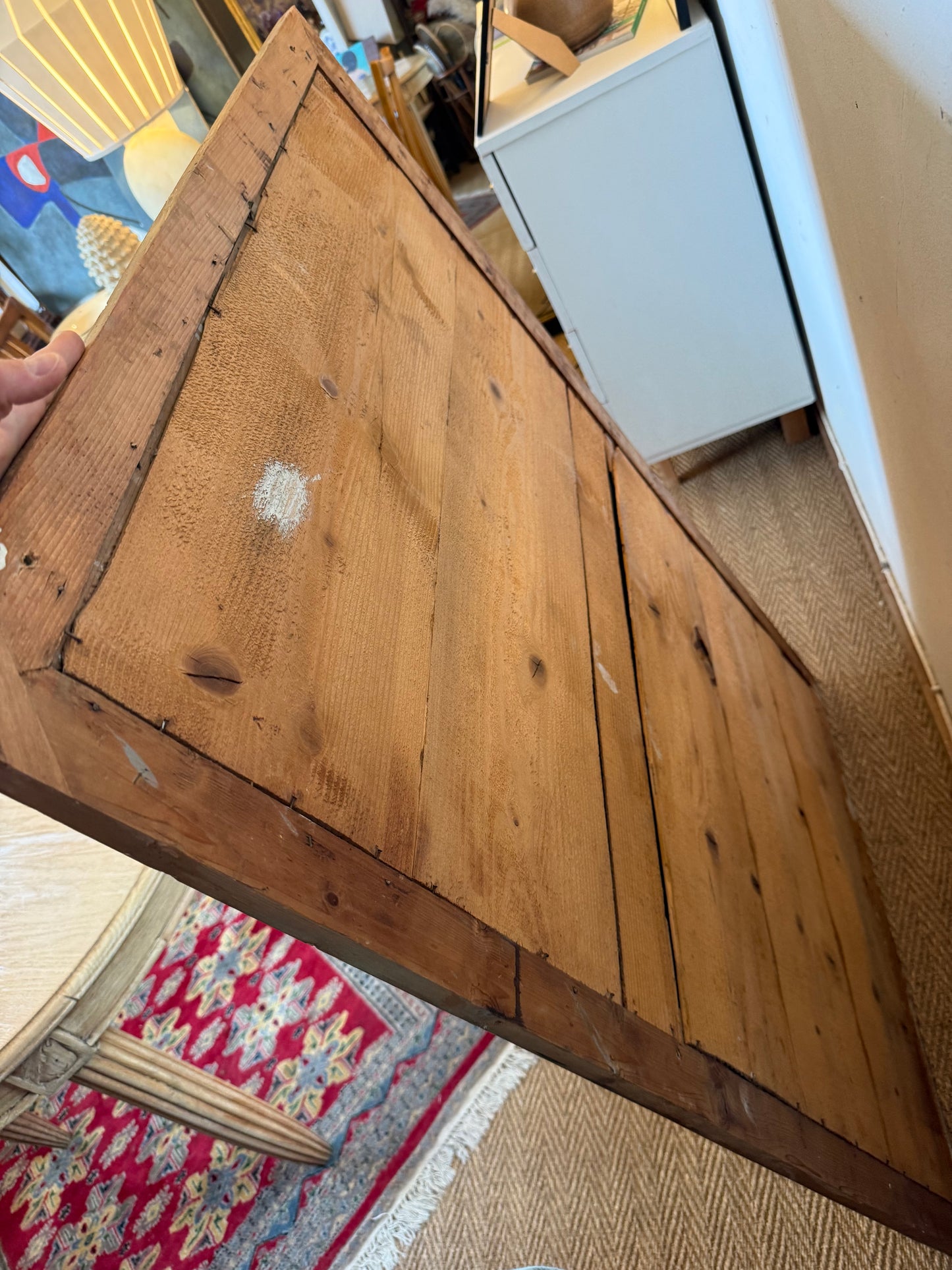 Miroir ancien doré bois et stuc