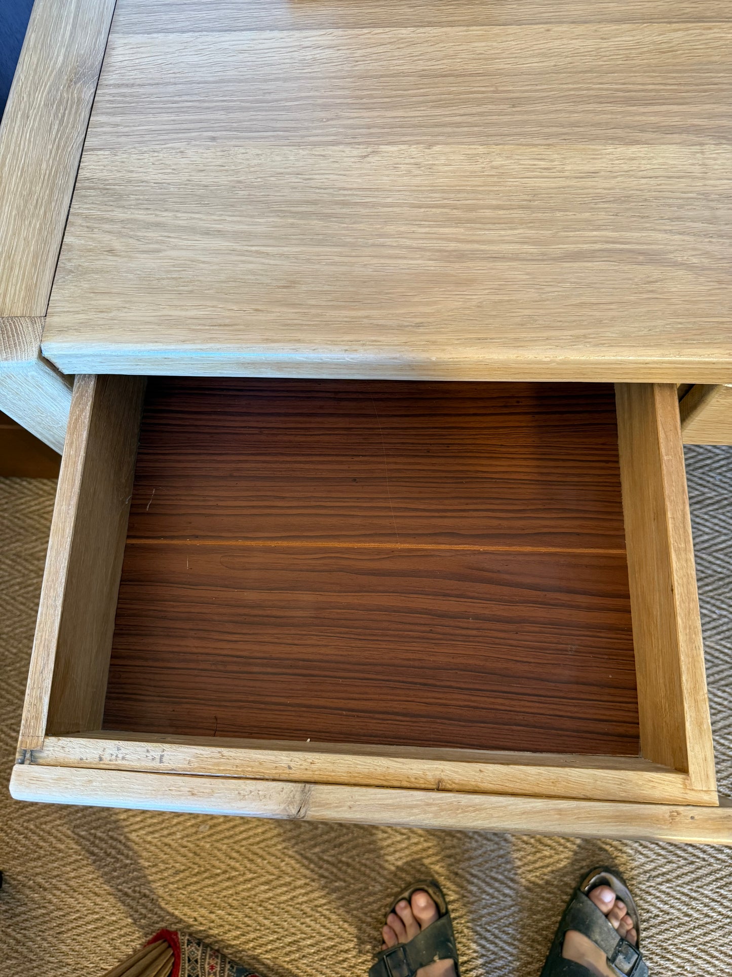 Bureau vintage en bois massif esprit Pierre Chapo