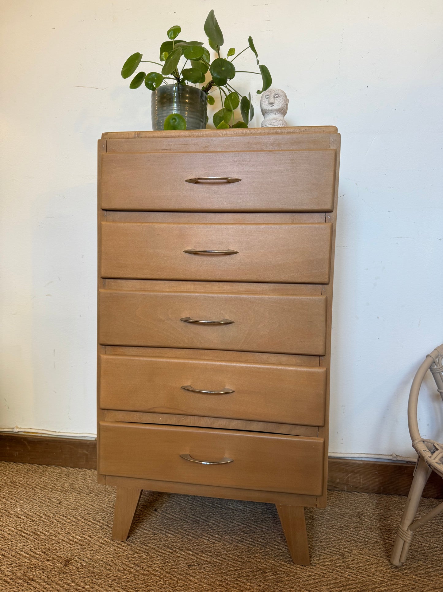 Chiffonnier vintage pieds compas en bois