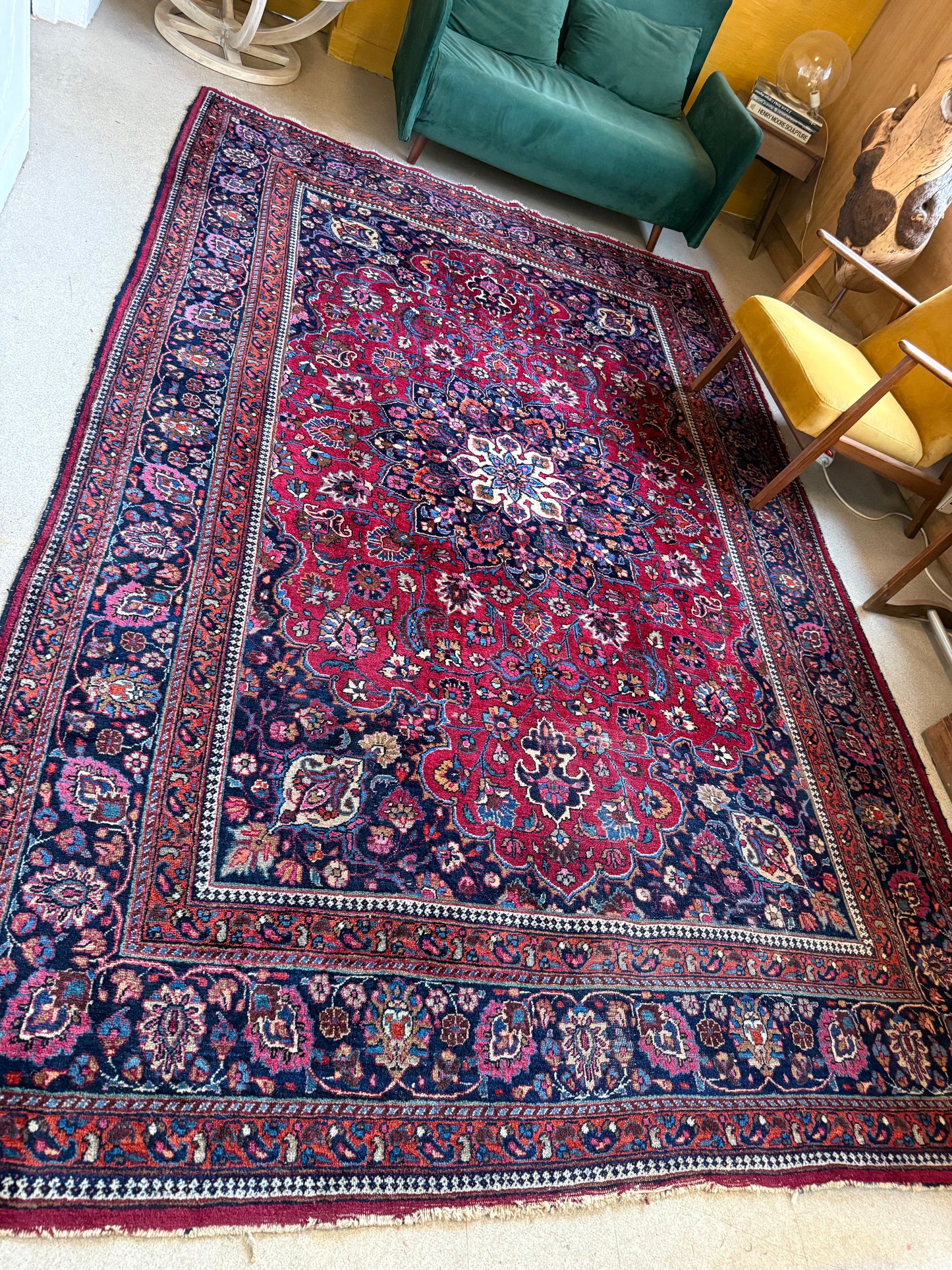 Tapis persan vintage grand format