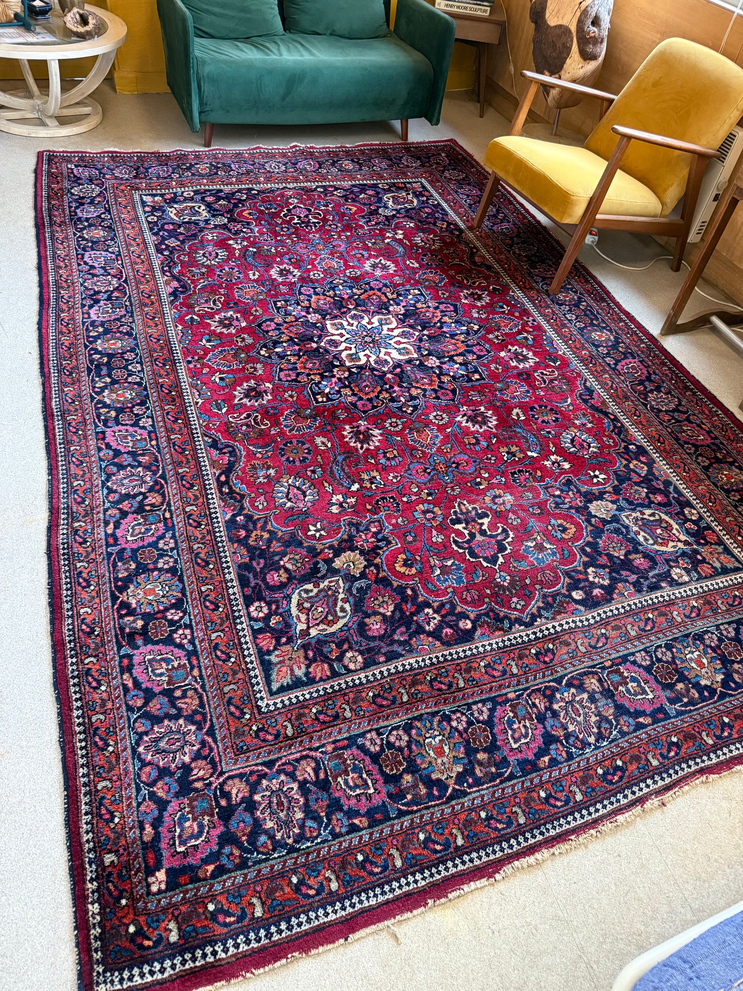 Tapis persan vintage grand format