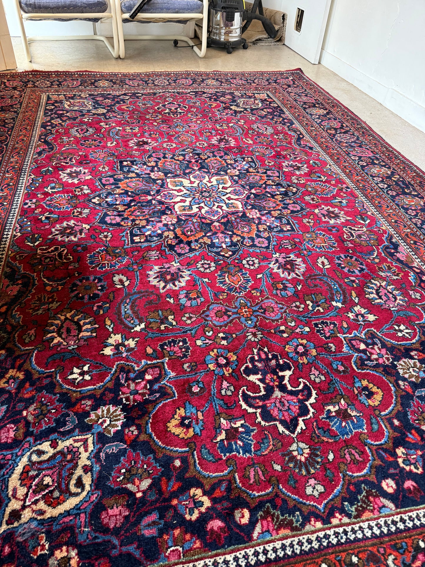 Tapis persan vintage grand format