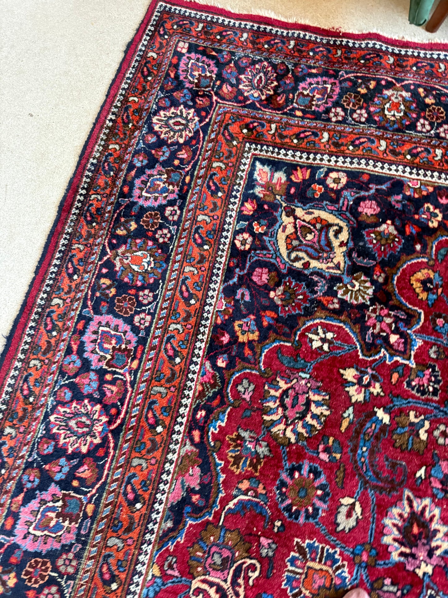 Tapis persan vintage grand format