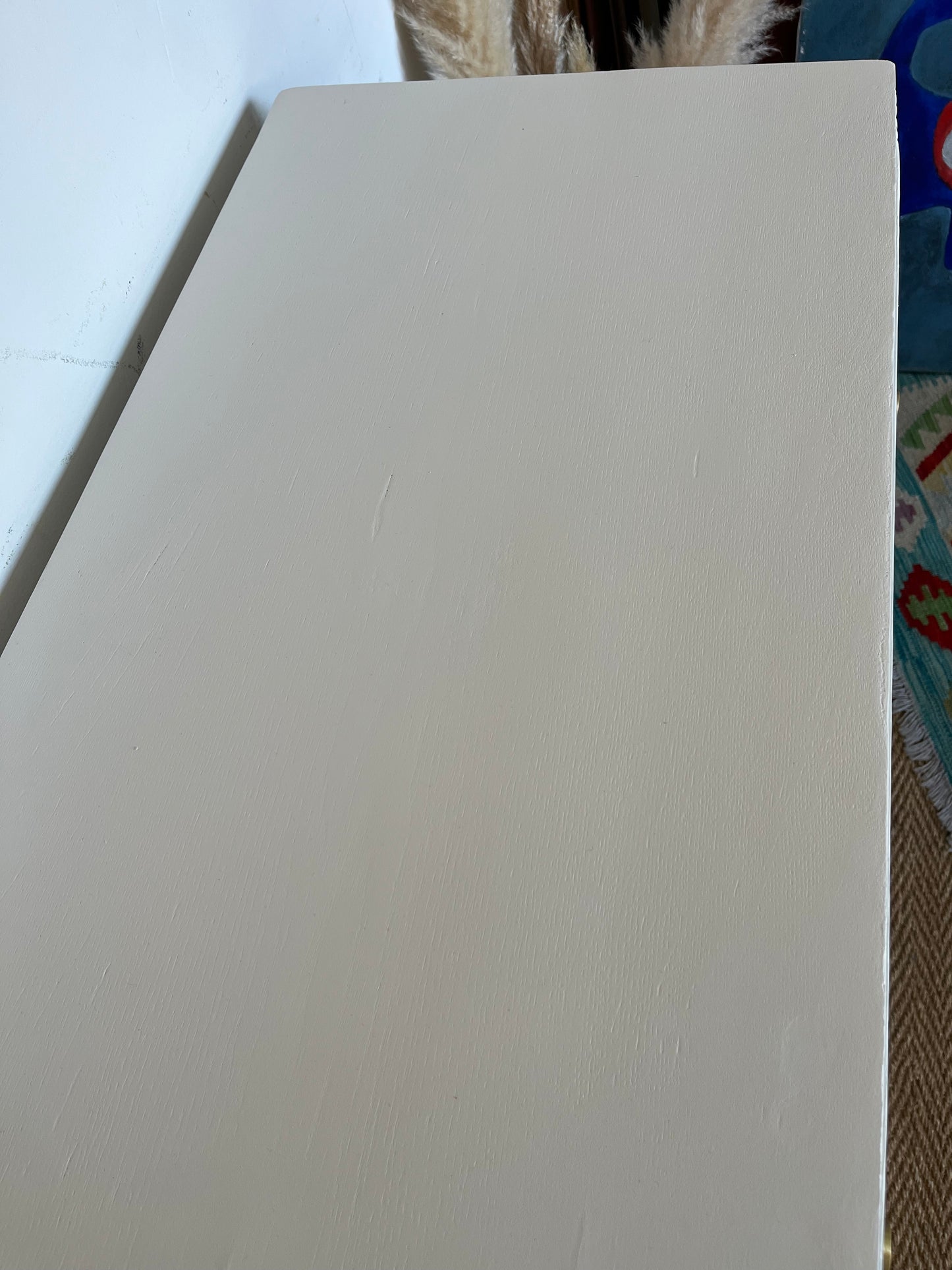 Commode art déco bois restaurée blanche