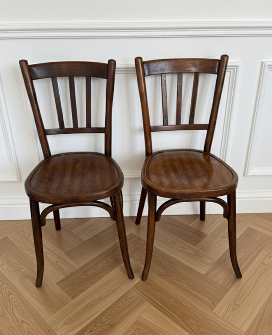 Paire de chaises bistrot vintage Baumann