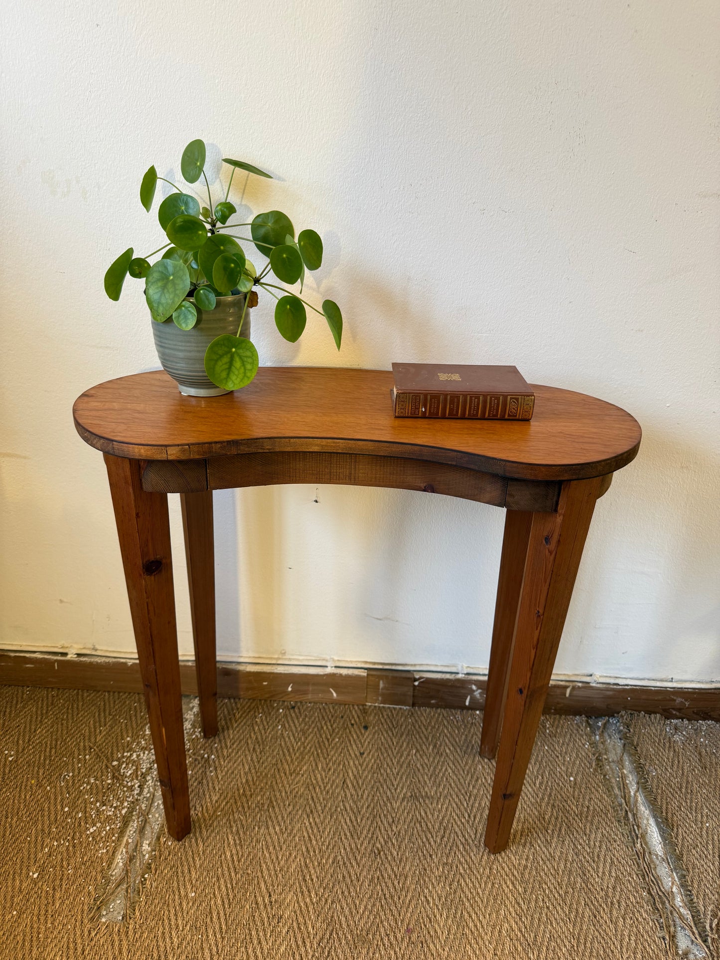 Console petit bureau coiffeuse vintage forme libre