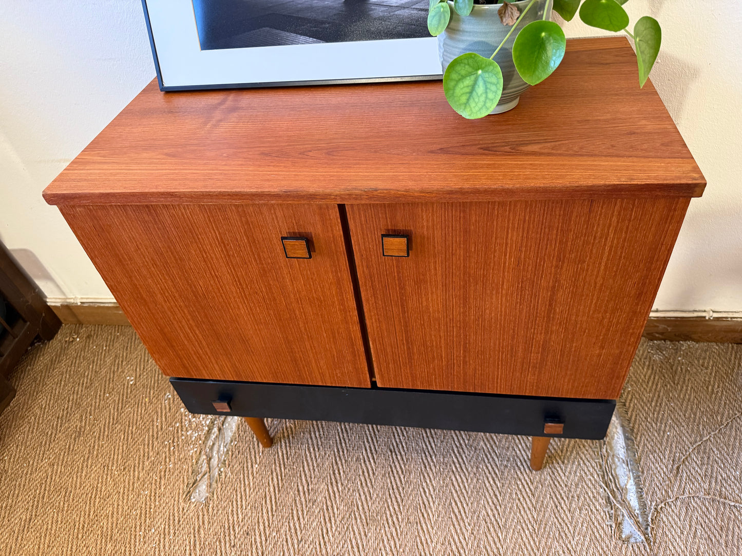 Buffet vintage style scandinave placage teck