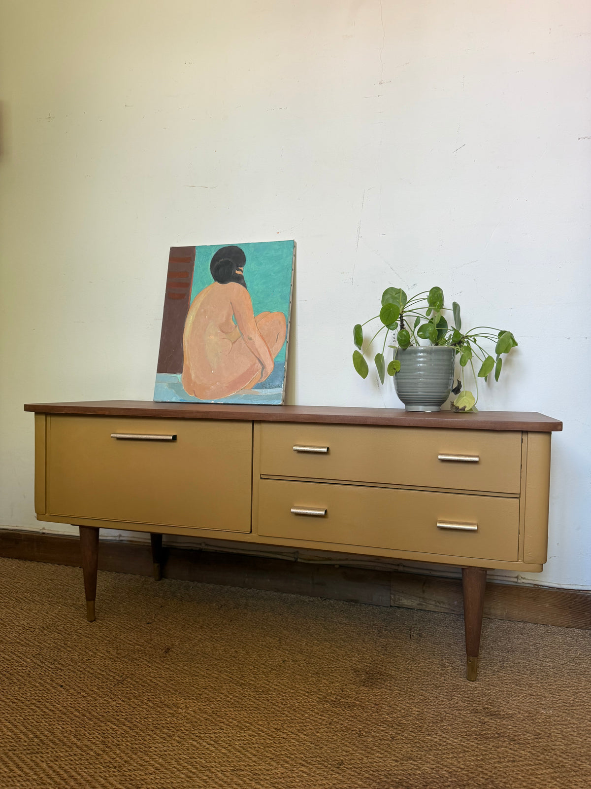 Enfilade vintage meuble bas tv pieds compas