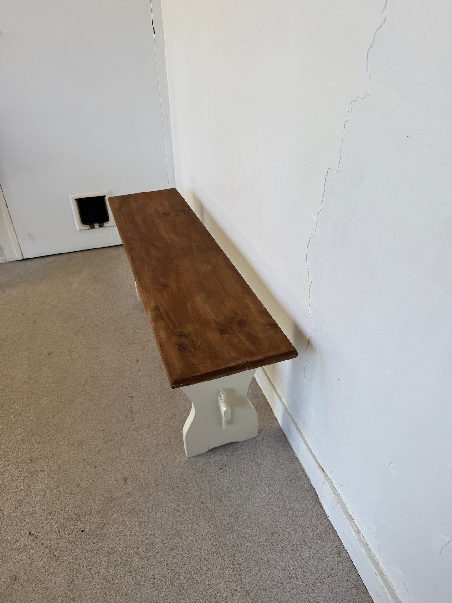Banc de ferme vintage bois massif