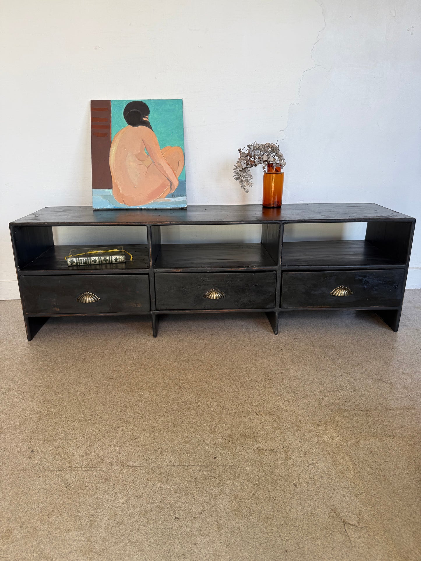 Meuble bas de métier vintage enfilade buffet meuble tv