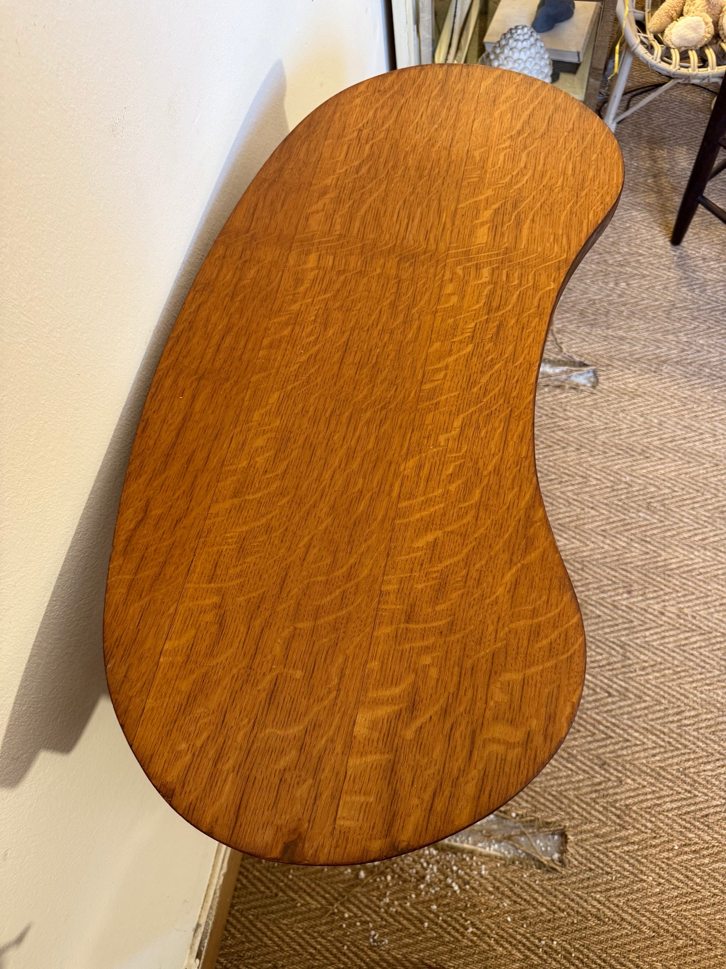 Console petit bureau coiffeuse vintage forme libre