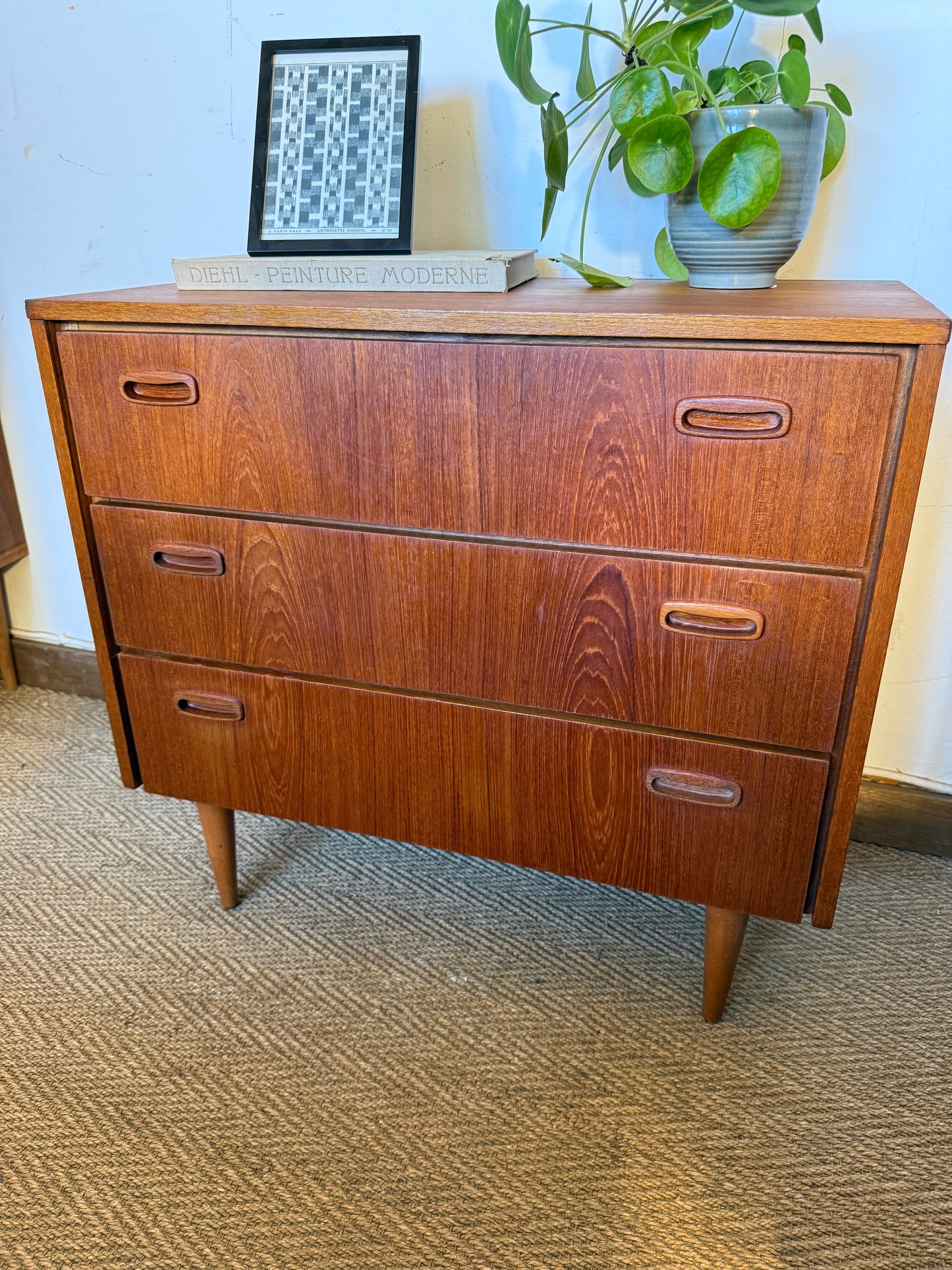 Commode scandinave vintage placage teck