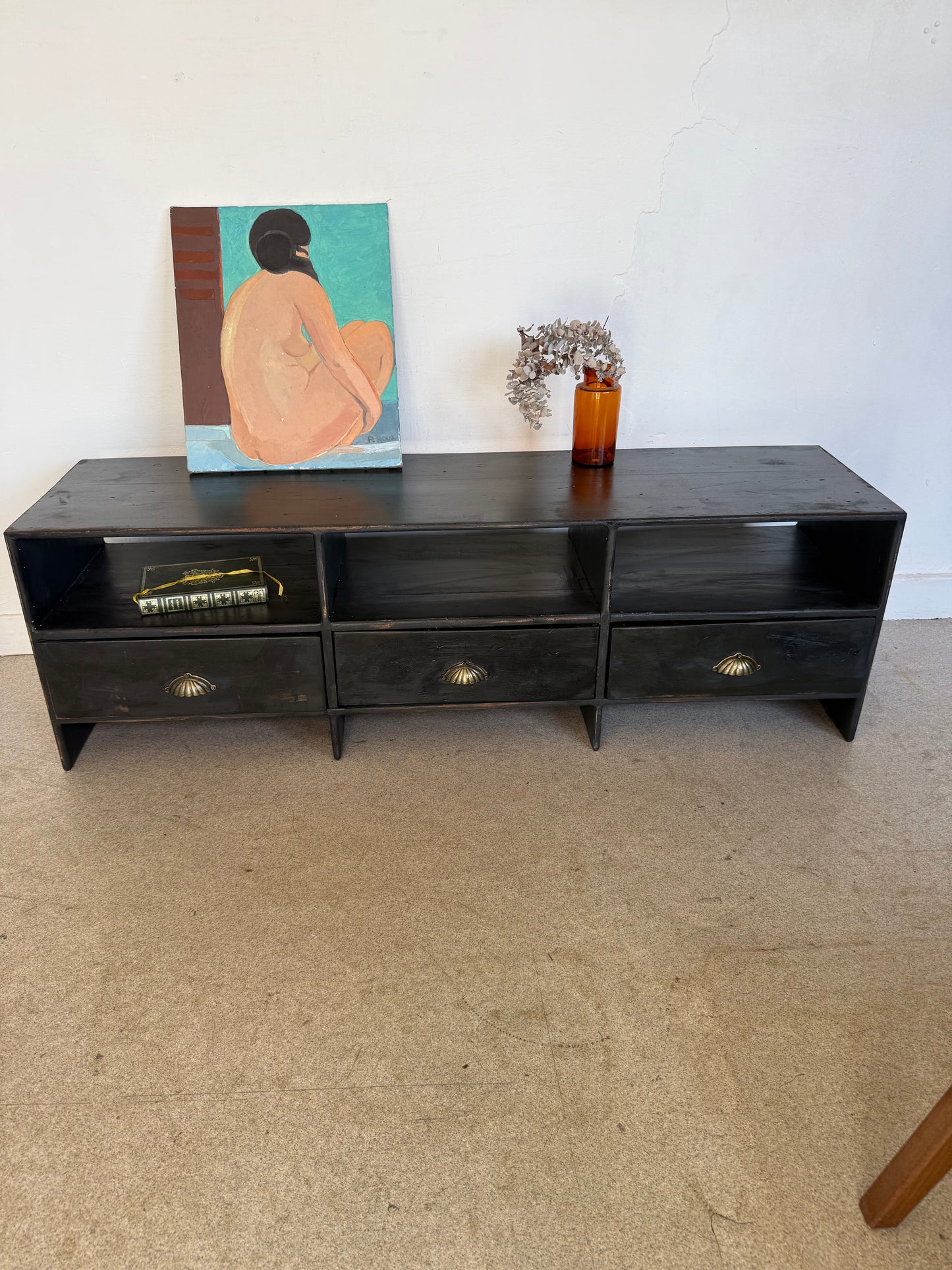 Meuble bas de métier vintage enfilade buffet meuble tv