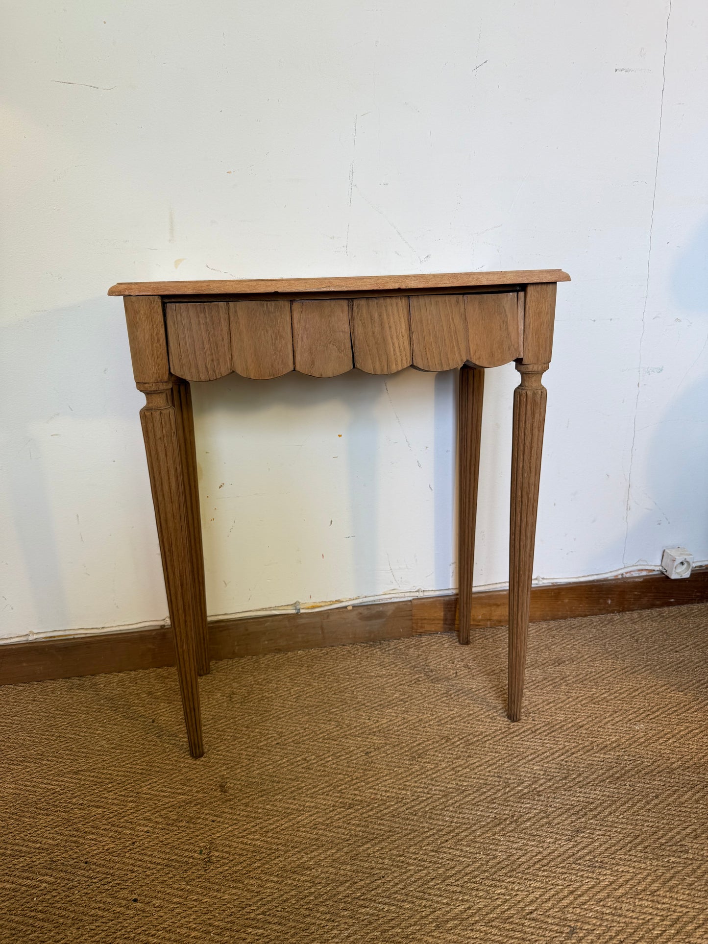 Console desserte Art déco en bois et marbre