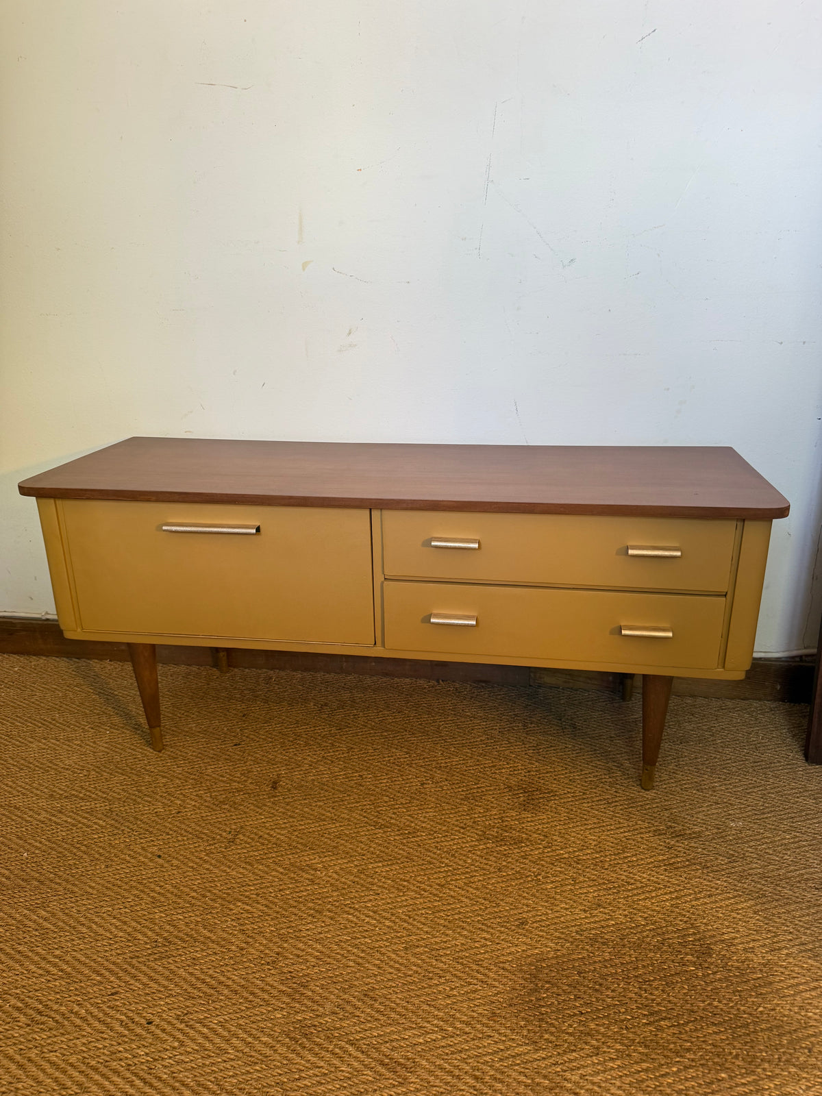 Enfilade vintage meuble bas tv pieds compas