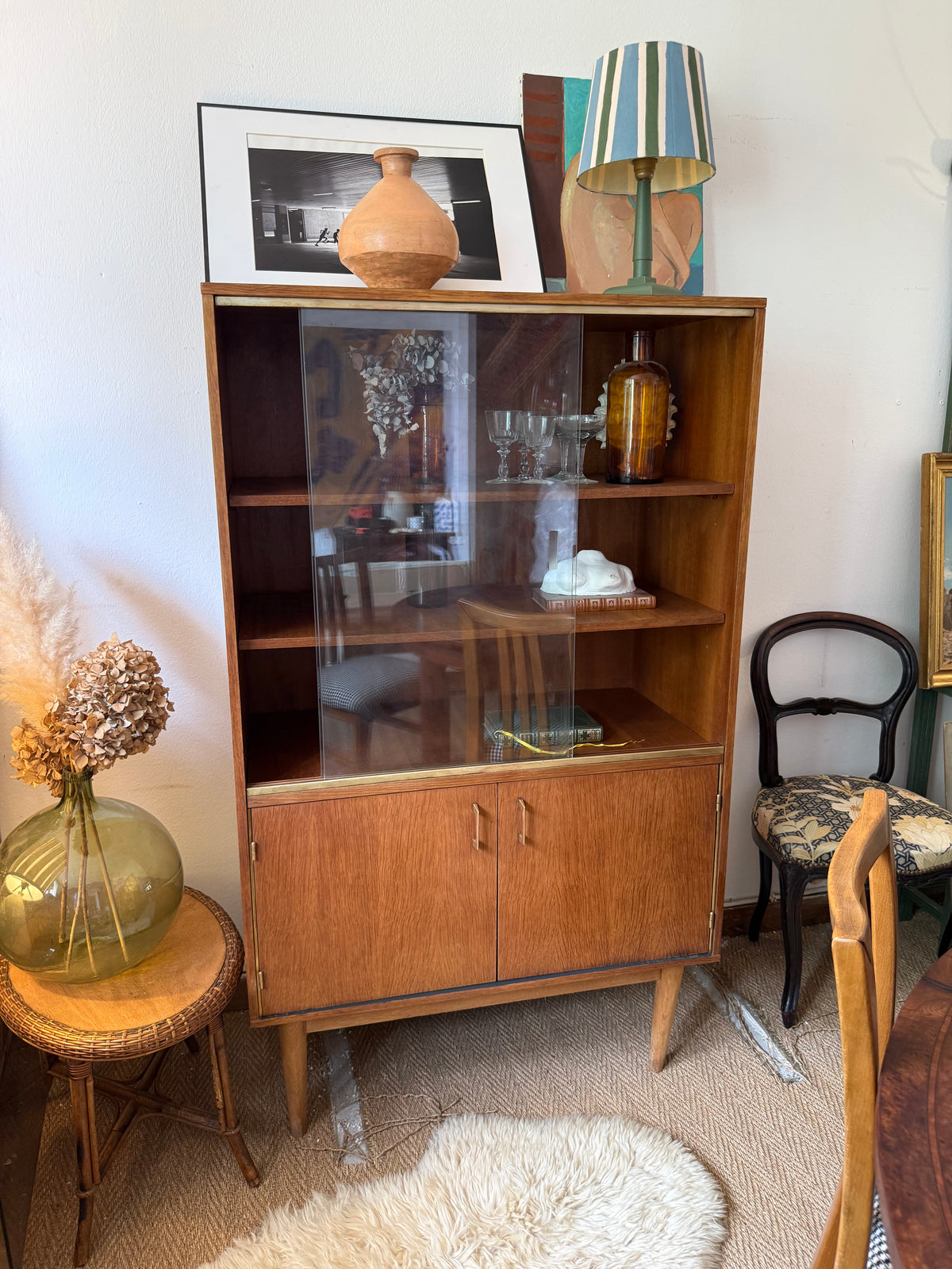 Vaisselier vitrine bibliothèque vintage