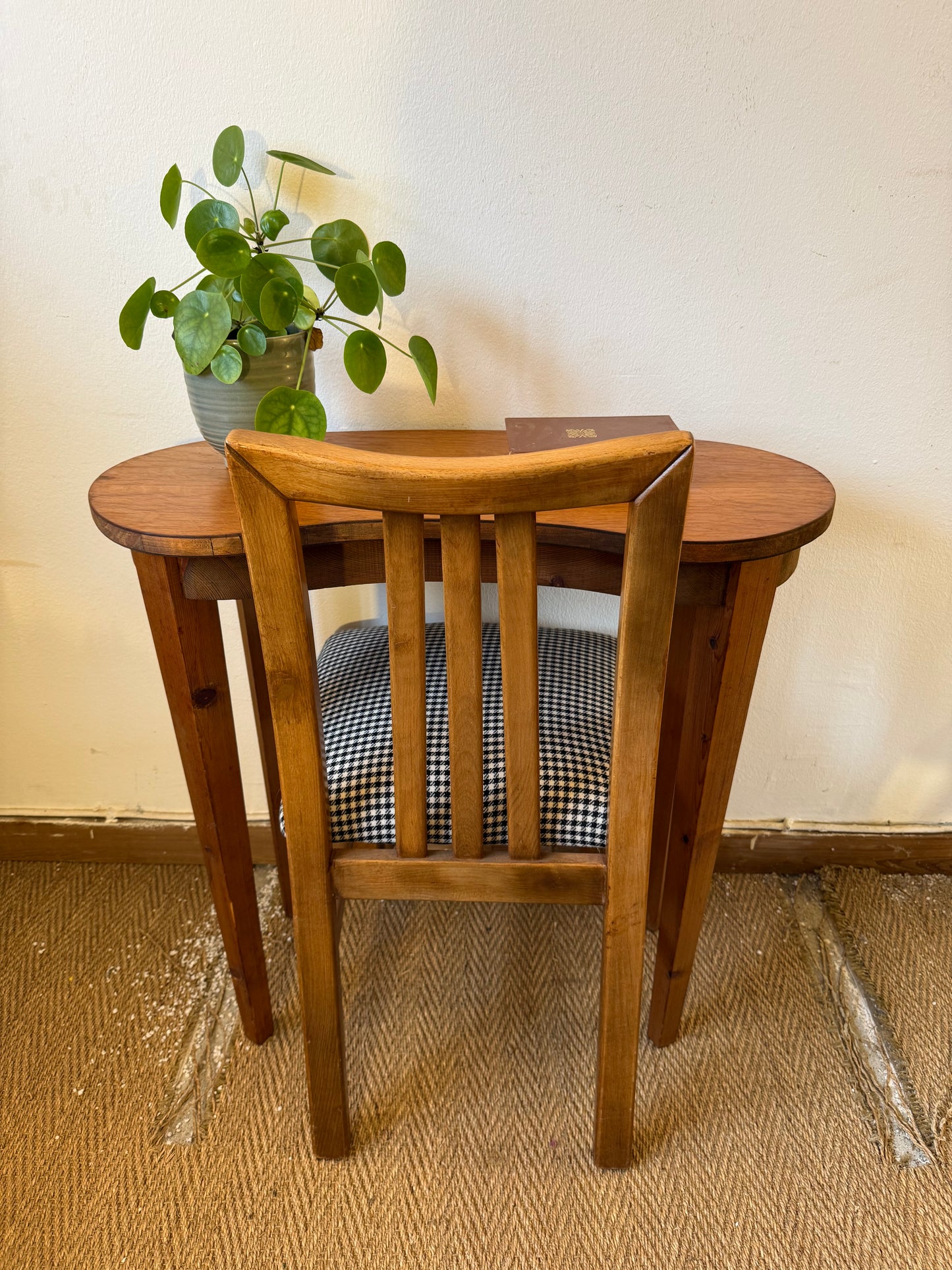 Console petit bureau coiffeuse vintage forme libre