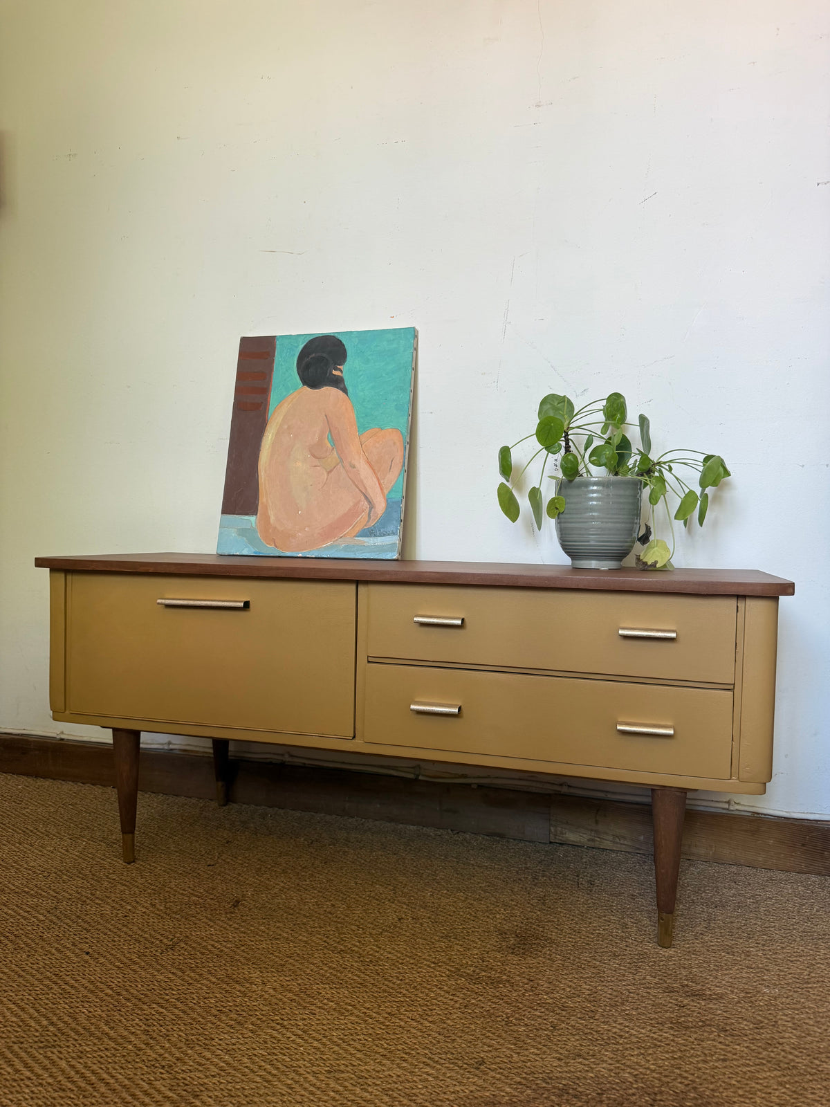 Enfilade vintage meuble bas tv pieds compas