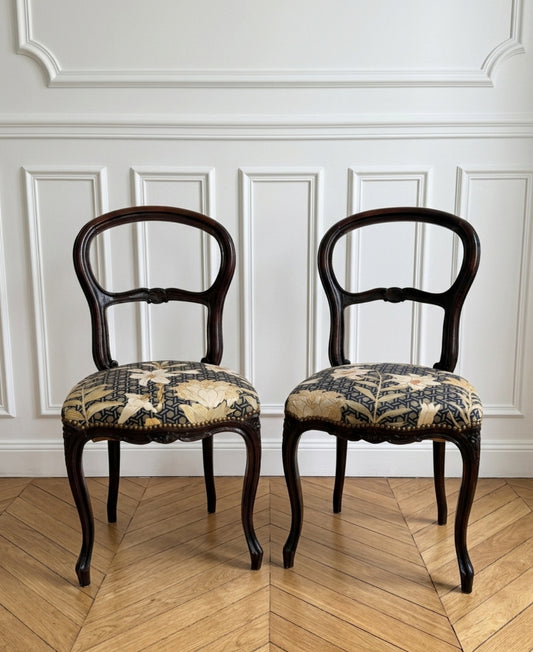 Paire de chaises style Louis Philippe