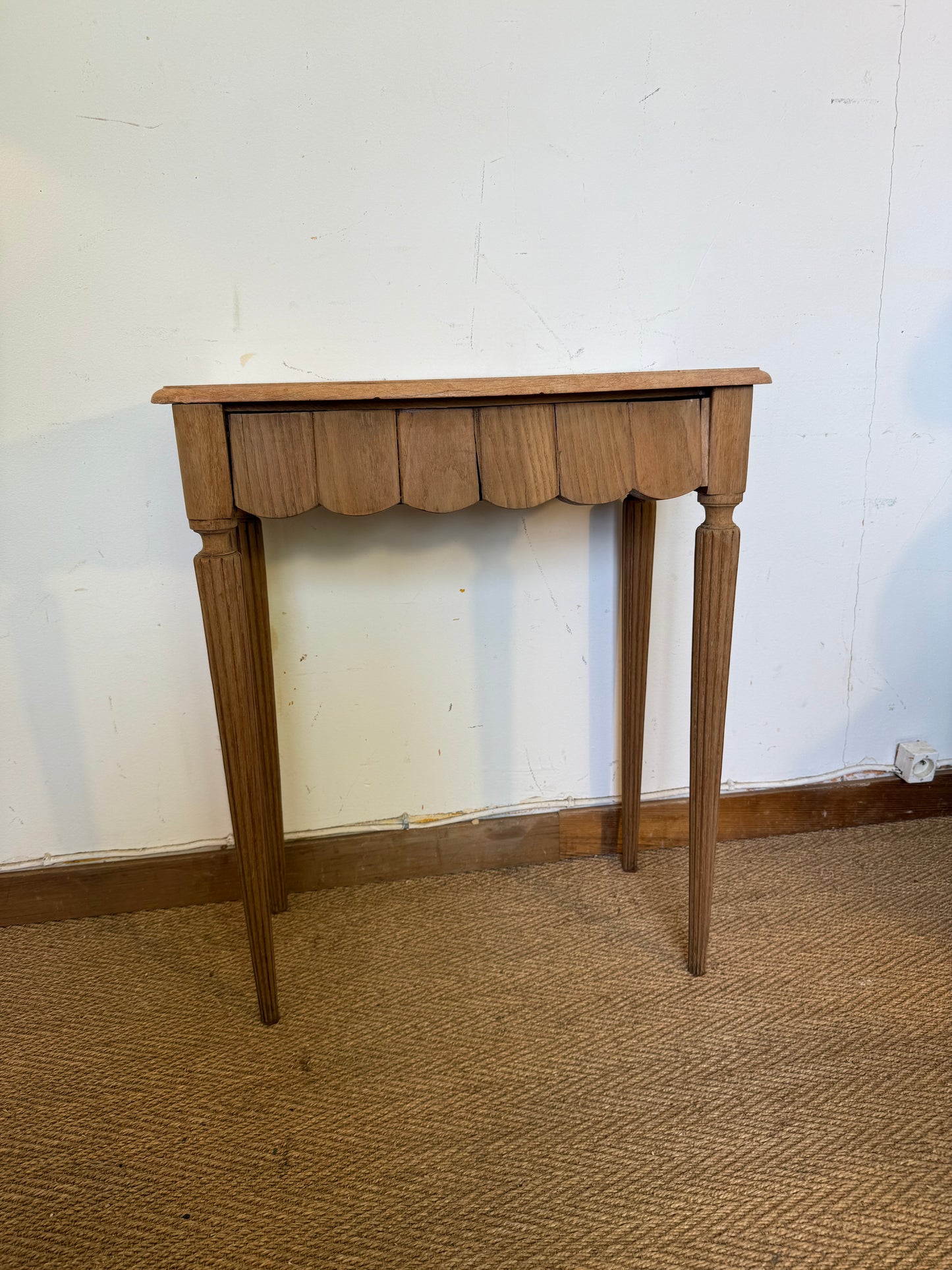 Console desserte Art déco en bois et marbre