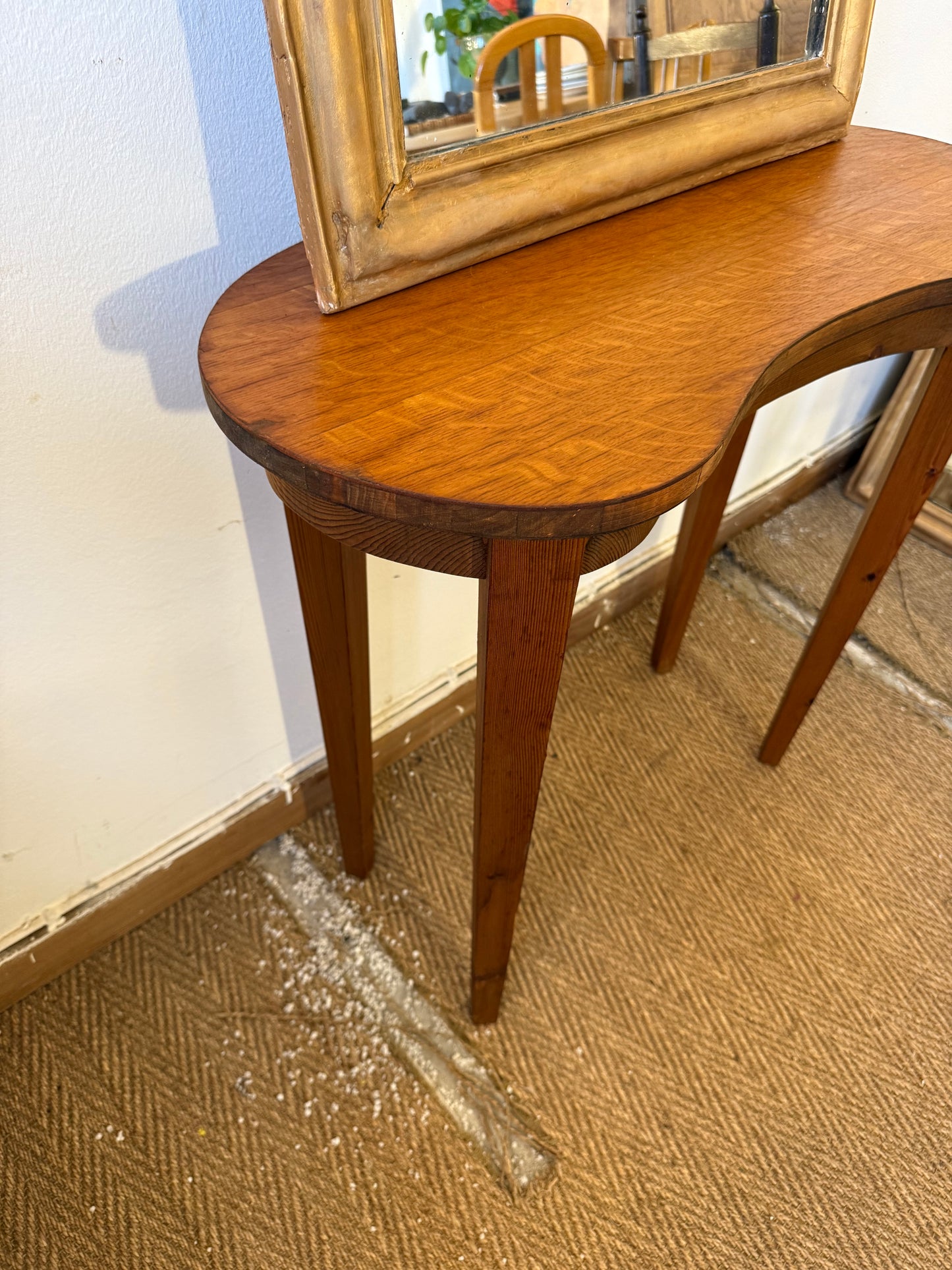 Console petit bureau coiffeuse vintage forme libre