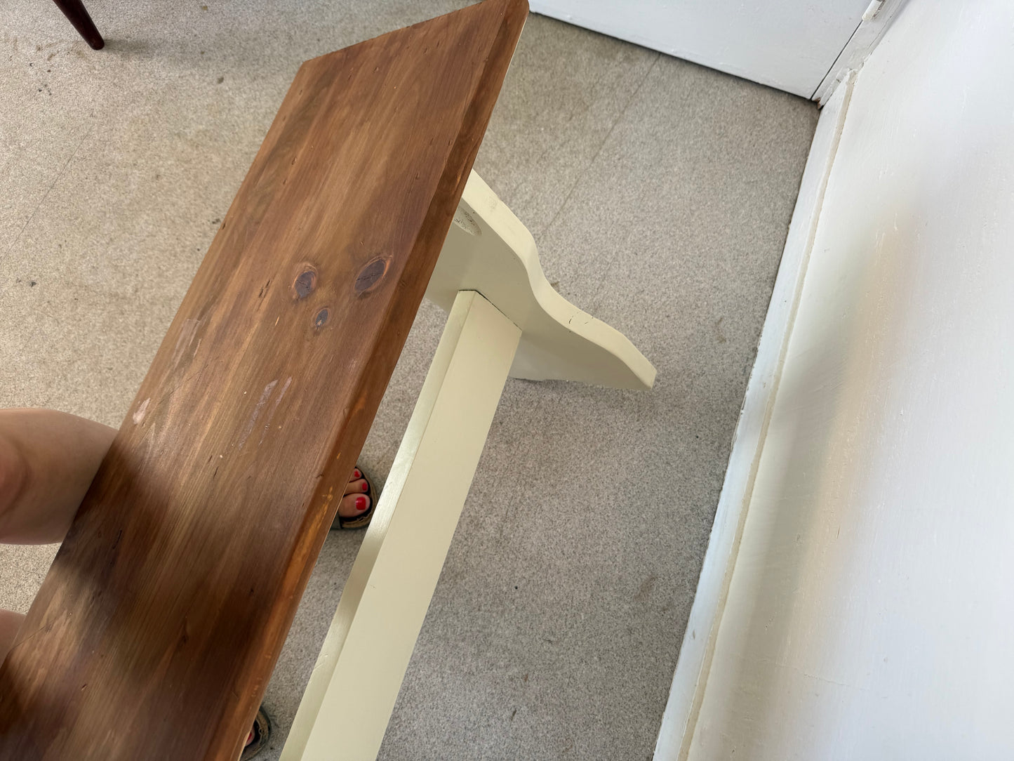 Banc de ferme vintage bois massif