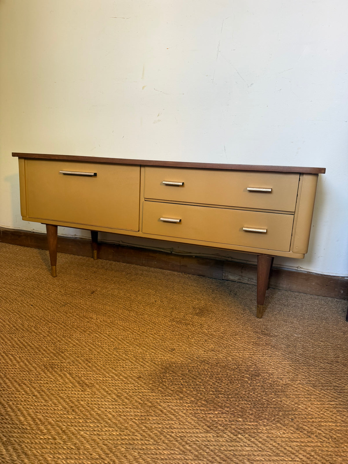 Enfilade vintage meuble bas tv pieds compas