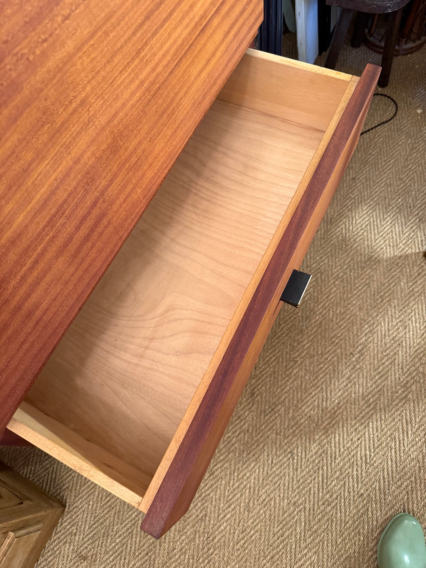 Secrétaire vintage en placage acajou