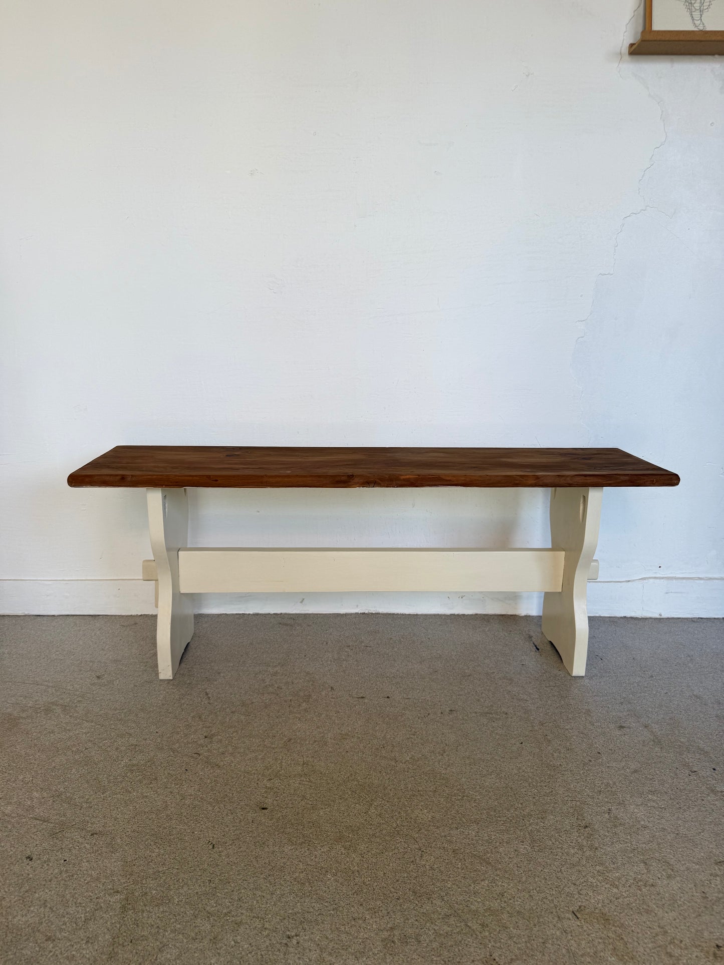 Banc de ferme vintage bois massif