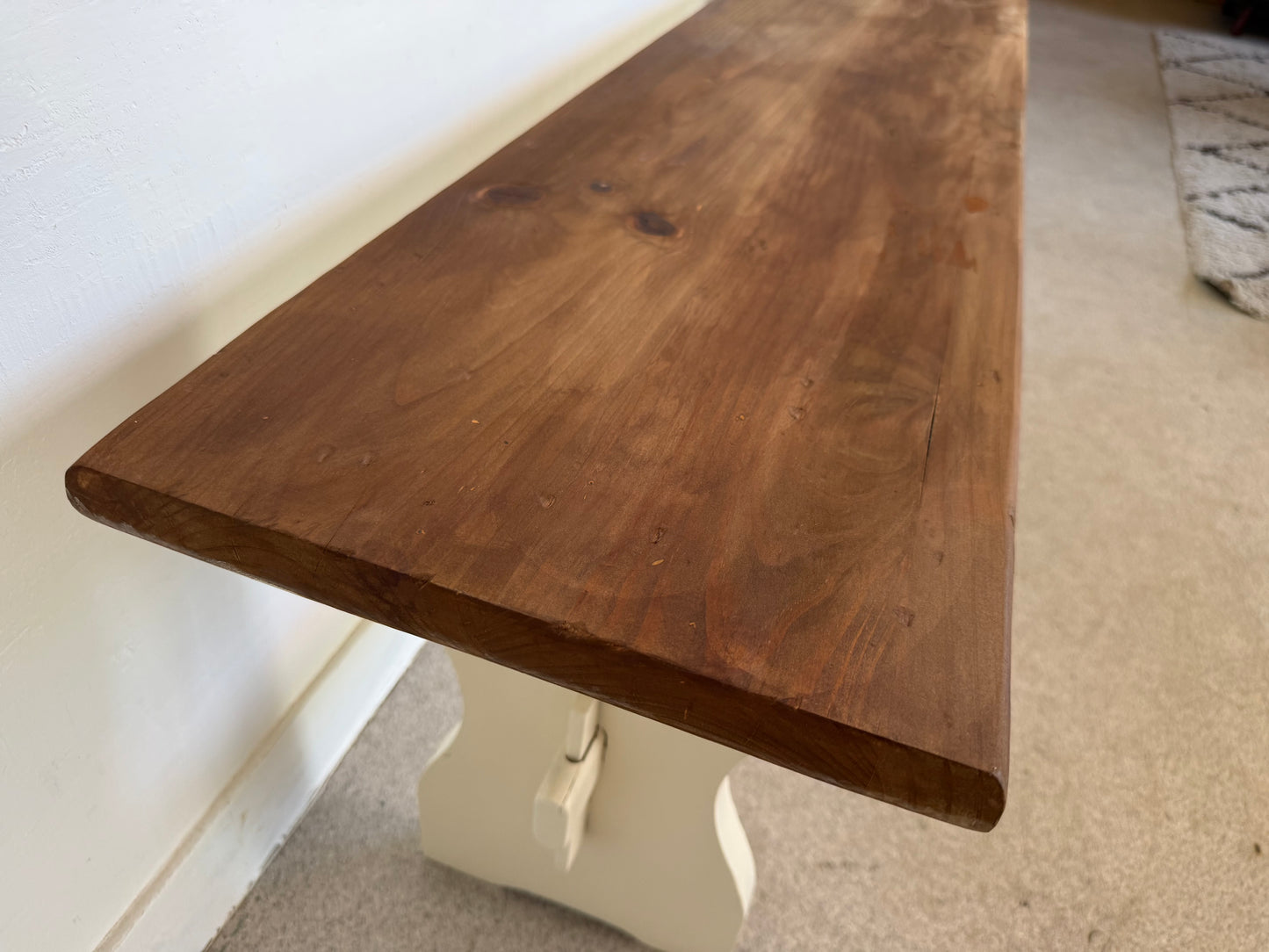 Banc de ferme vintage bois massif