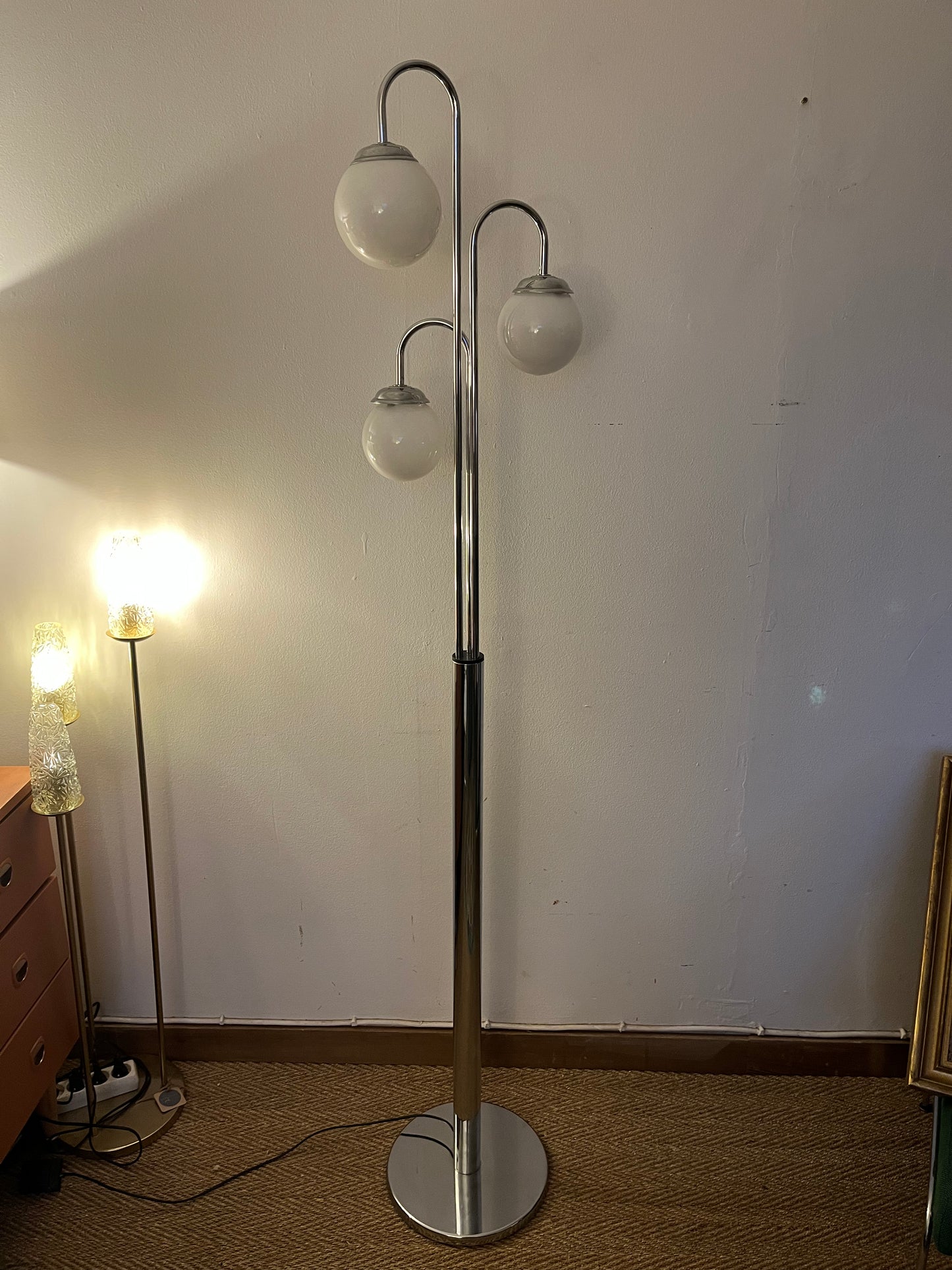 Lampadaire vintage boules