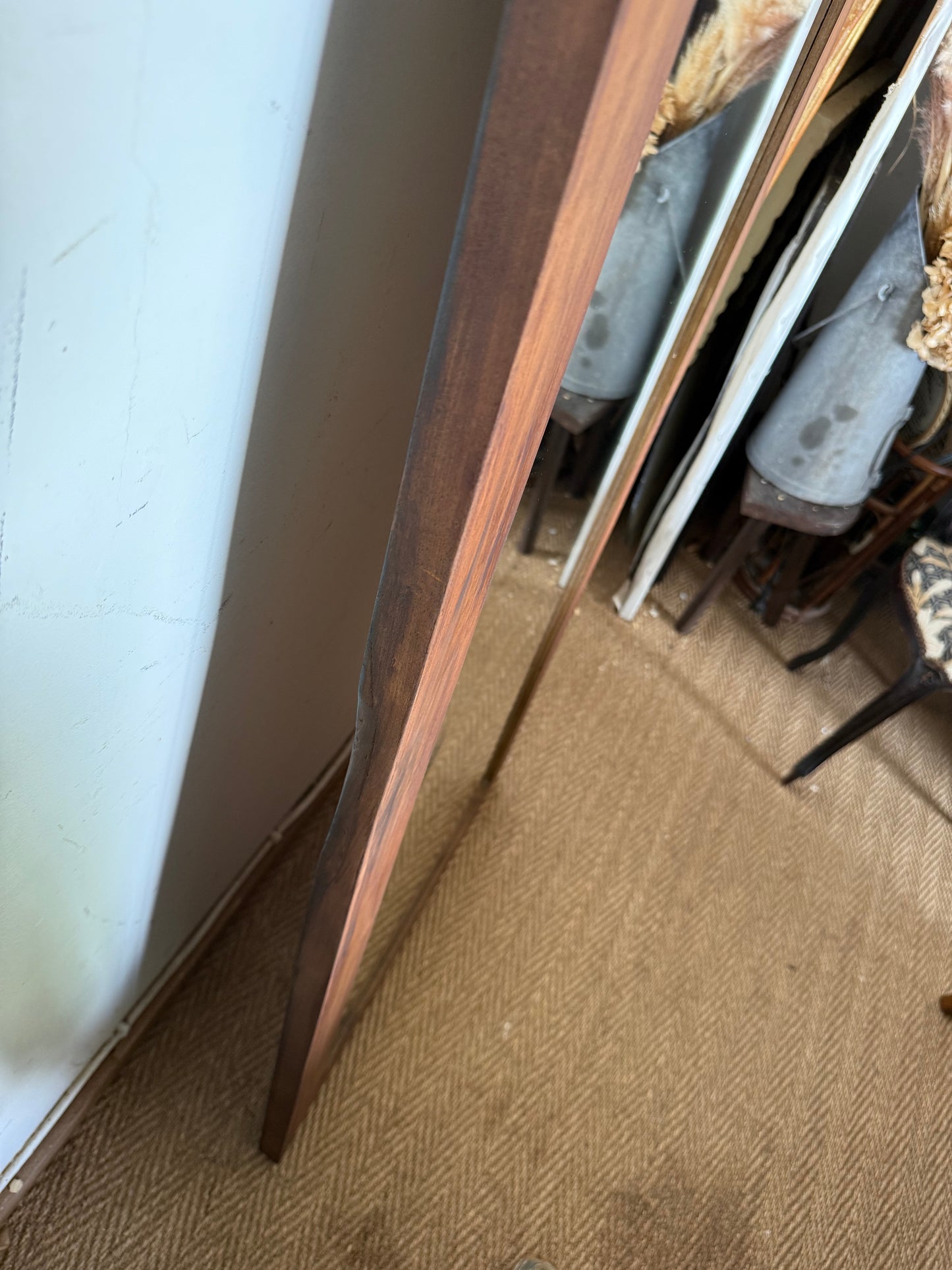 Miroir vintage en bois style scandinave
