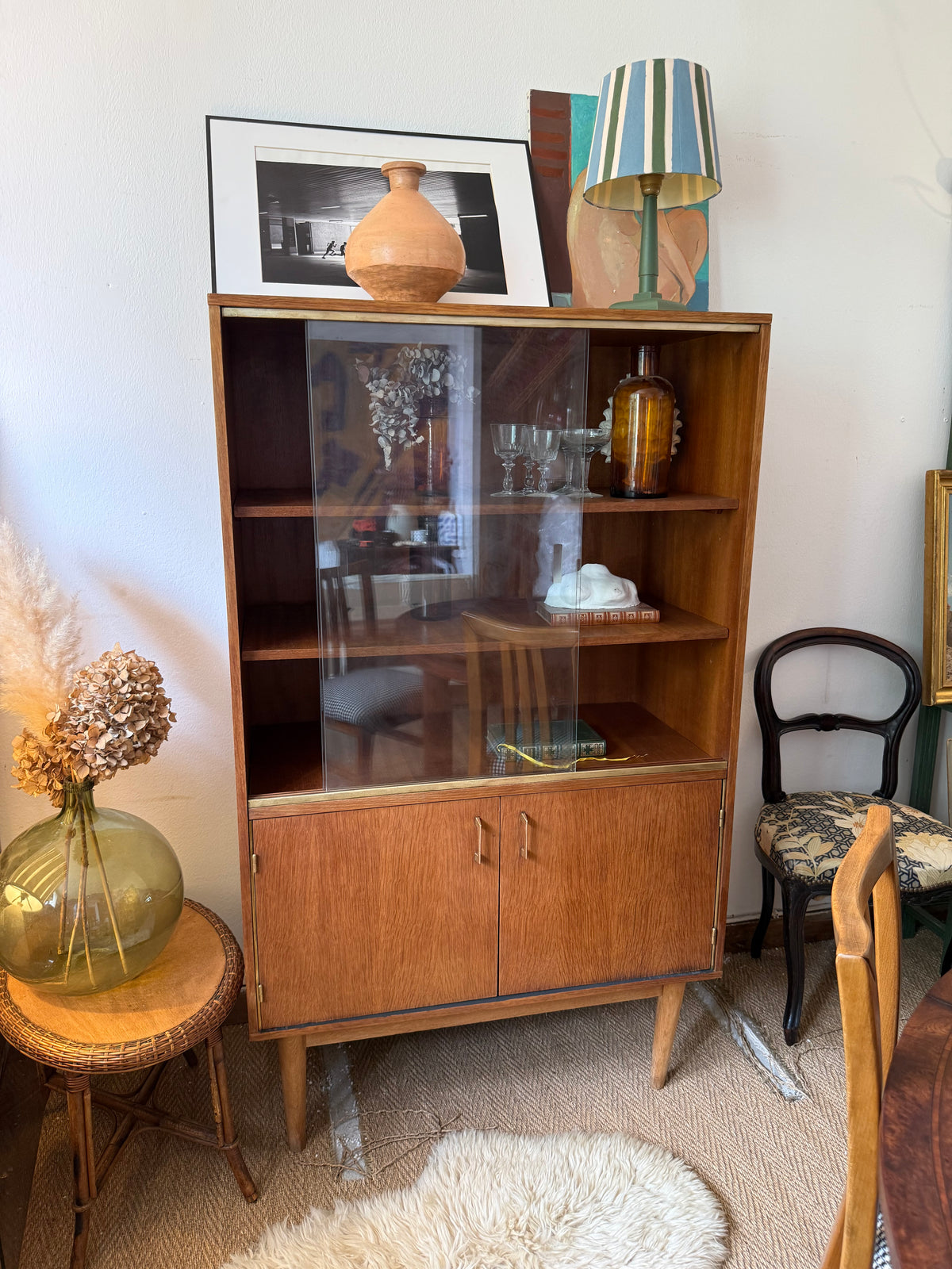 Vaisselier vitrine bibliothèque vintage