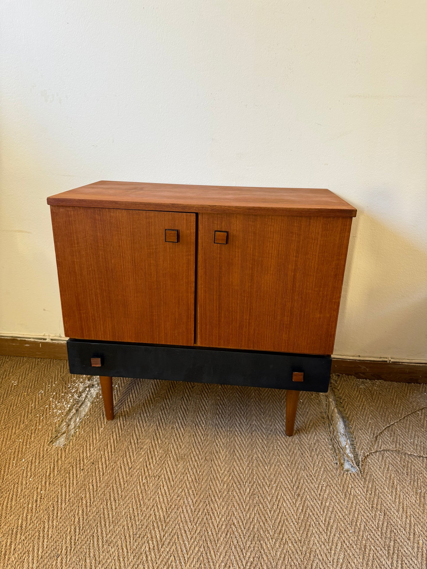 Buffet vintage style scandinave placage teck