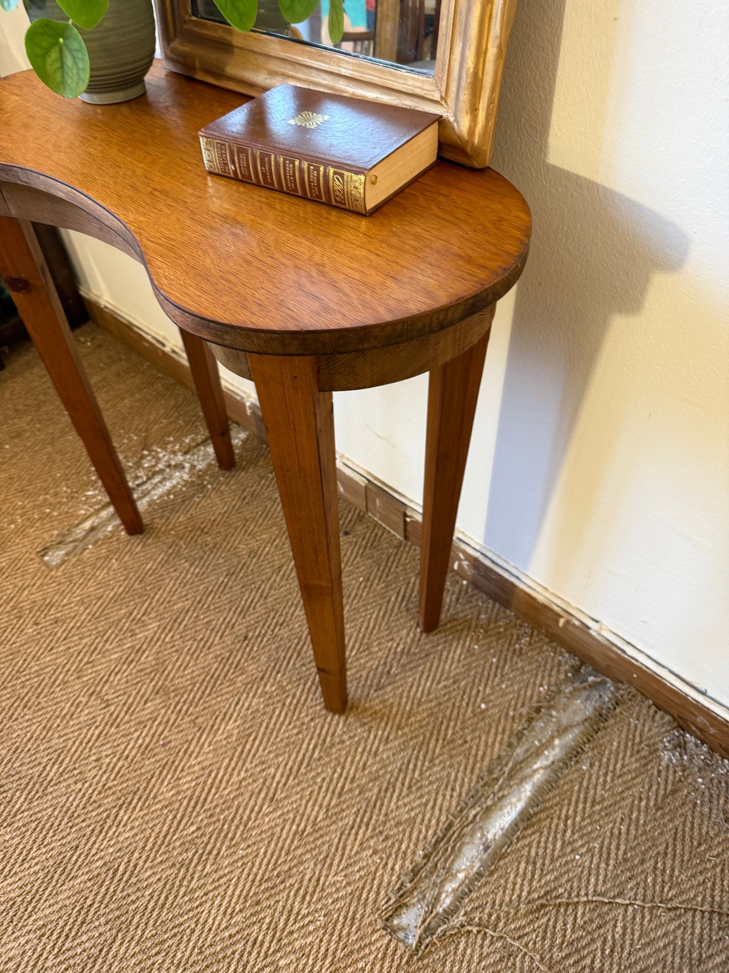 Console petit bureau coiffeuse vintage forme libre