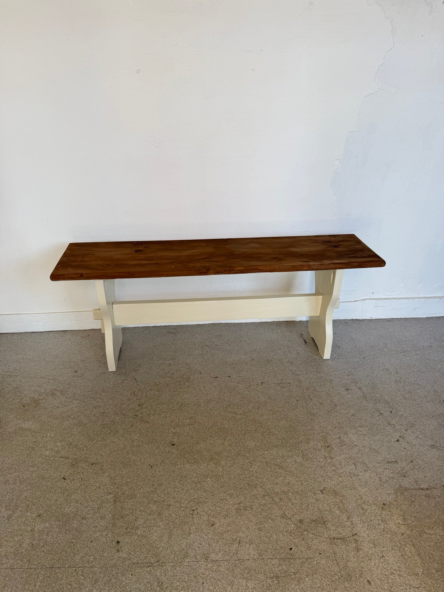 Banc de ferme vintage bois massif