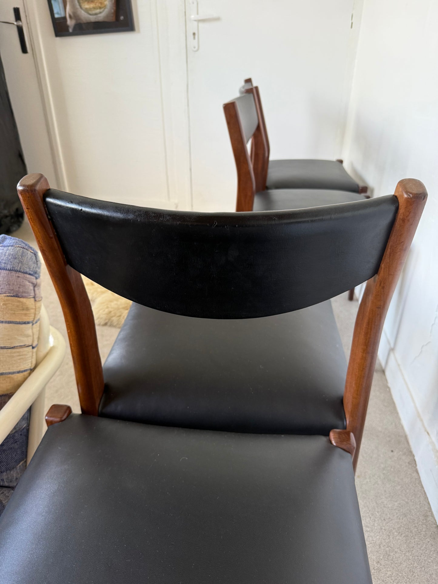 Lot de 4 chaises scandinaves vintage