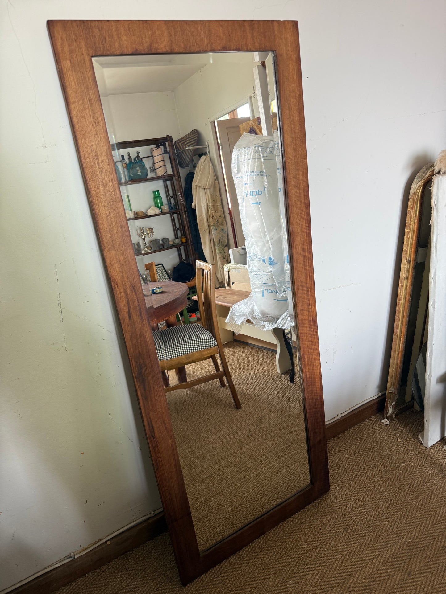 Miroir vintage en bois style scandinave