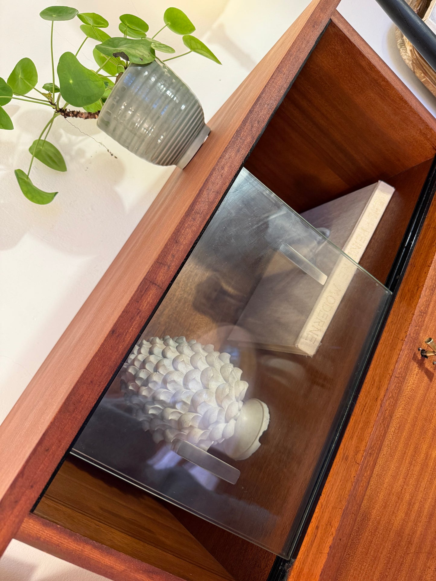 Secrétaire vintage en placage acajou