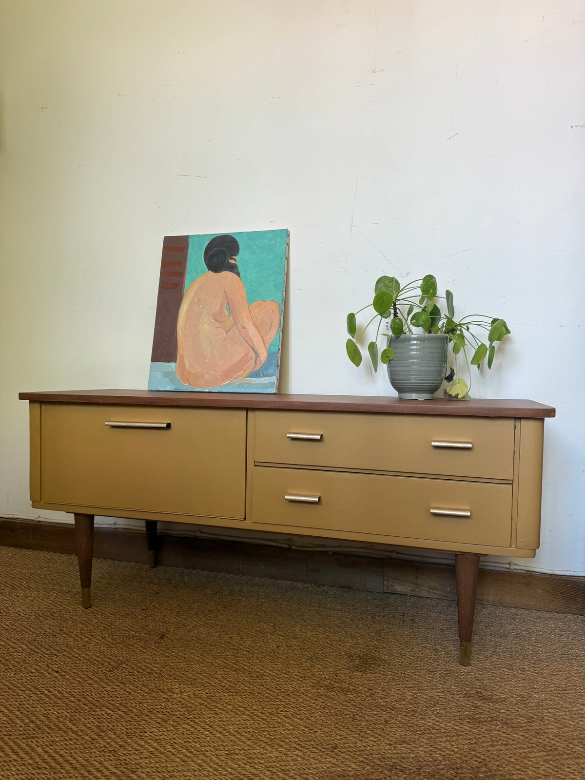Enfilade vintage meuble bas tv pieds compas
