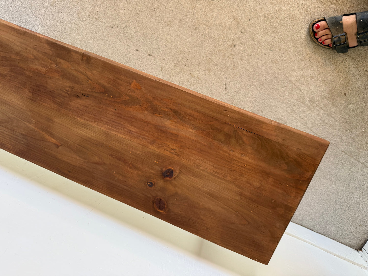 Banc de ferme vintage bois massif