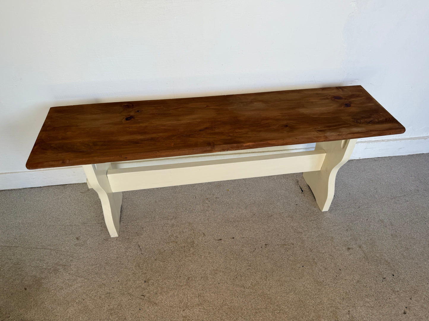 Banc de ferme vintage bois massif