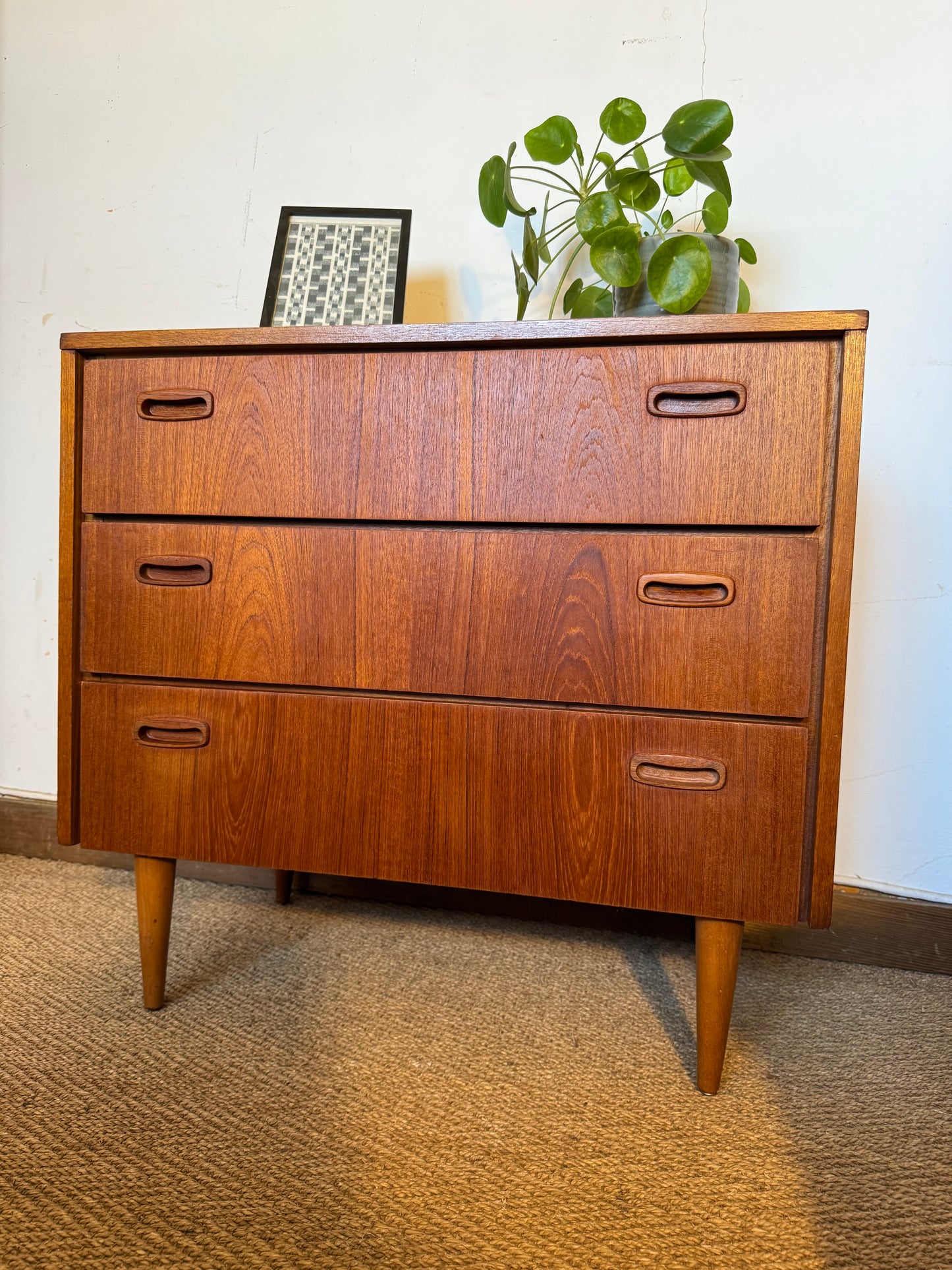 Commode scandinave vintage placage teck