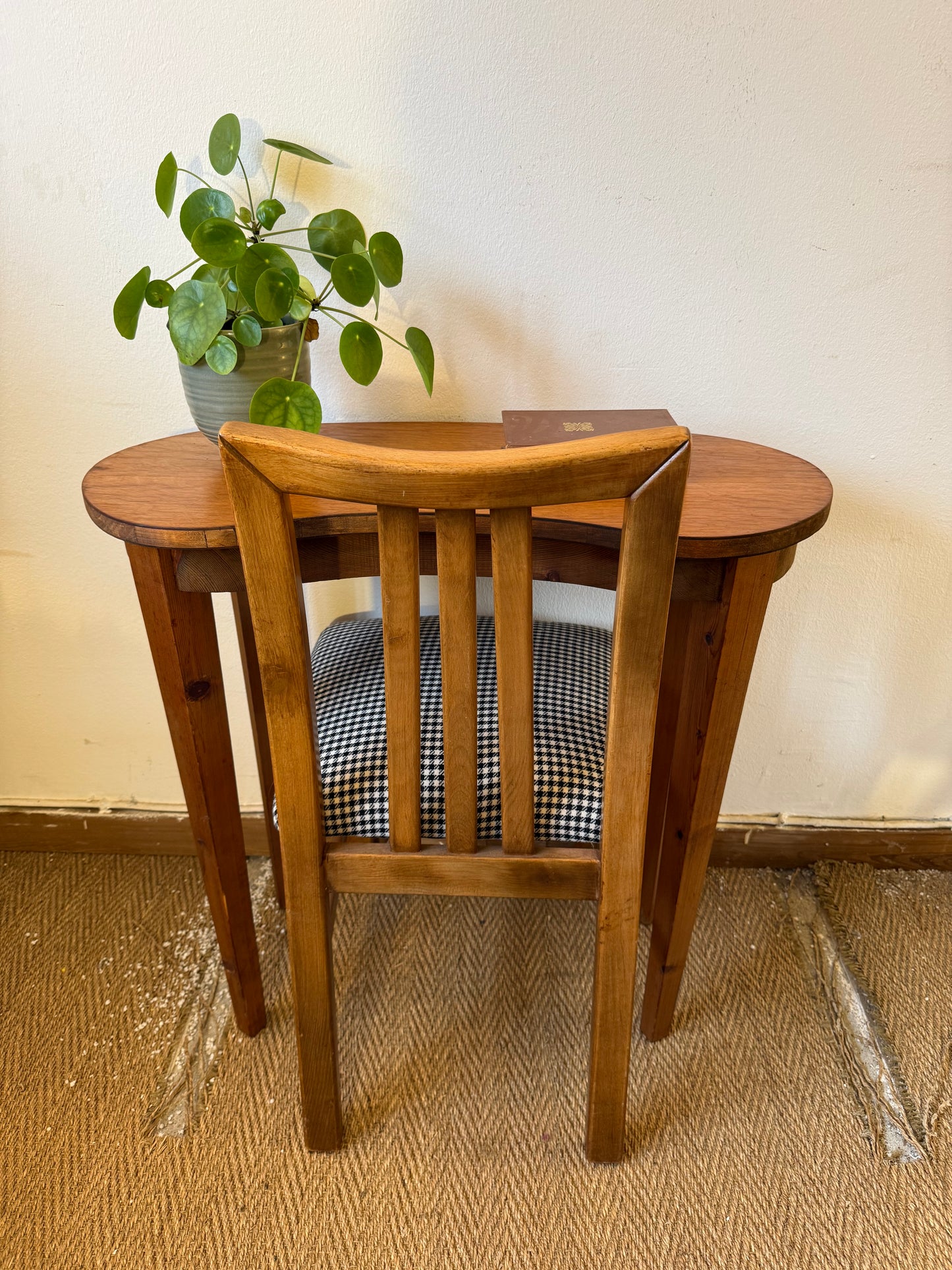 Console petit bureau coiffeuse vintage forme libre