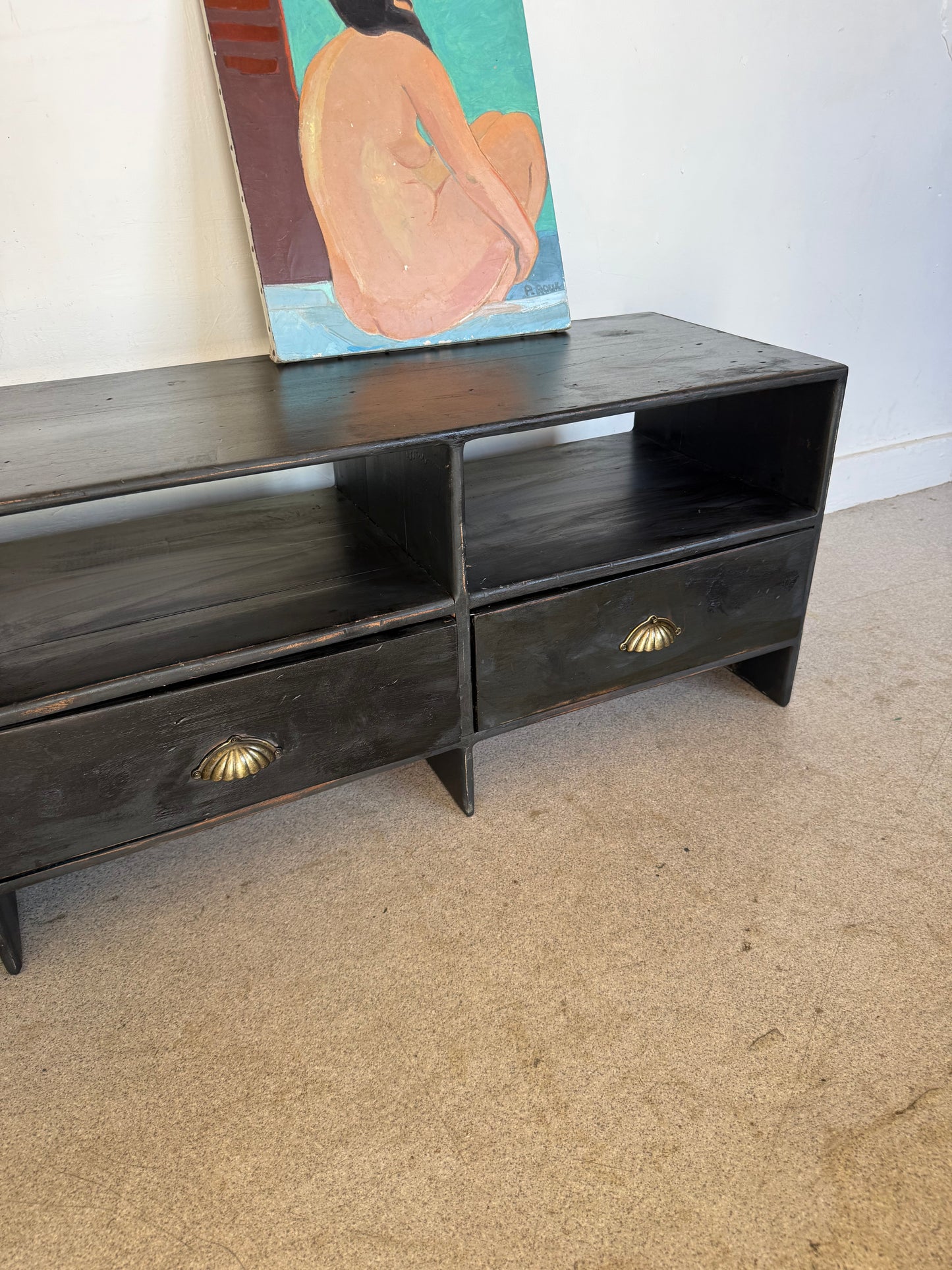 Meuble bas de métier vintage enfilade buffet meuble tv