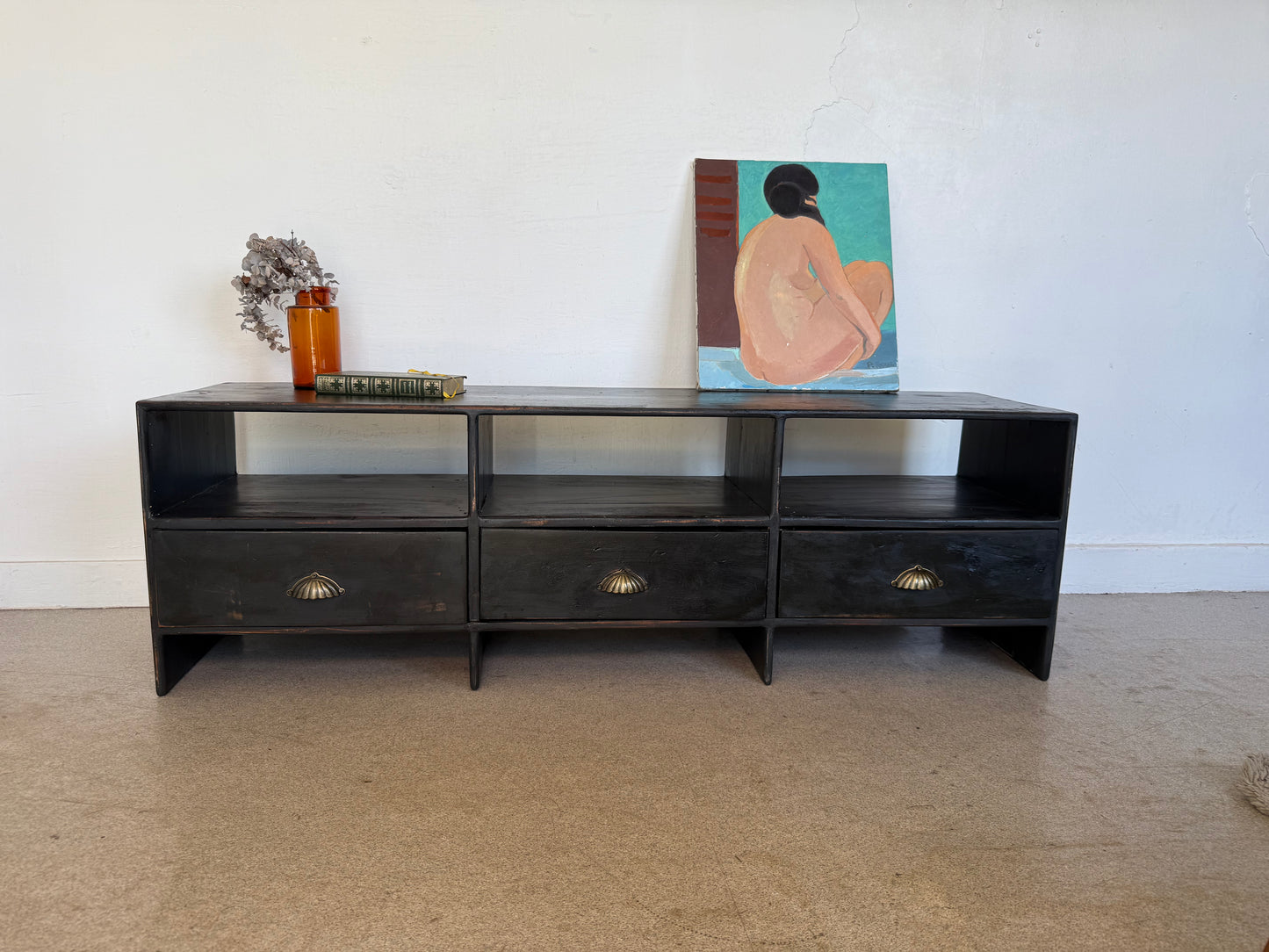 Meuble bas de métier vintage enfilade buffet meuble tv