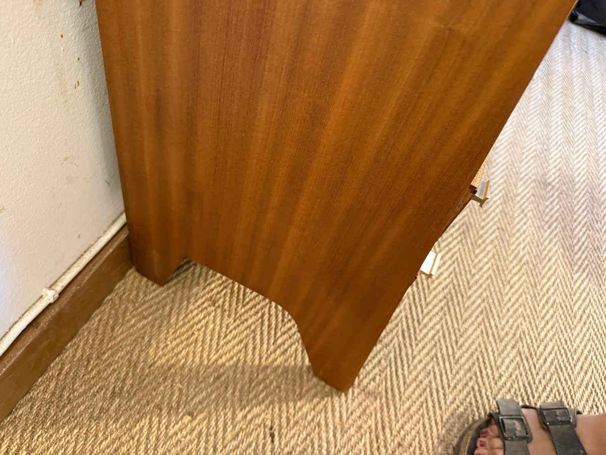 Secrétaire vintage compact placage acajou