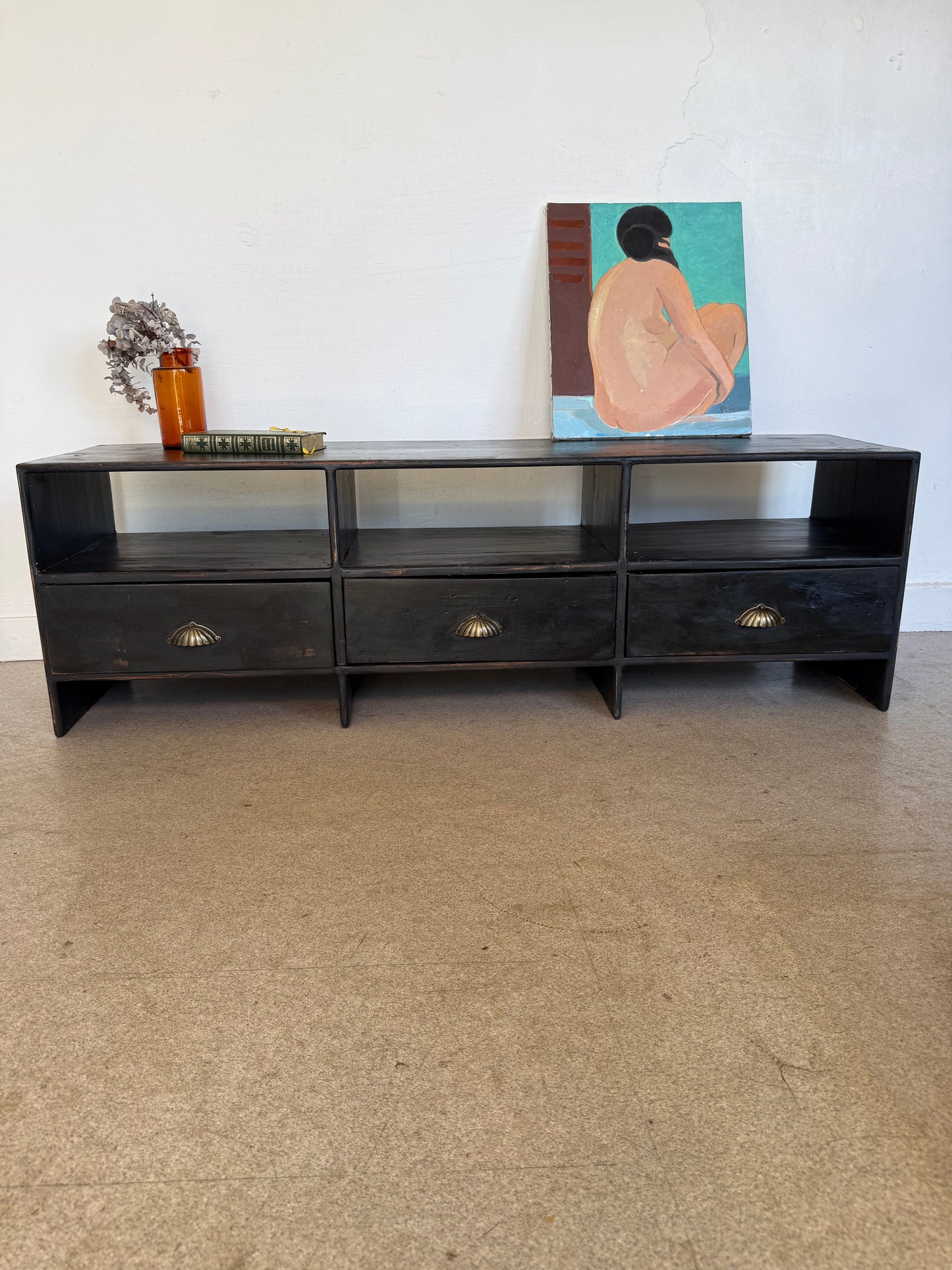 Meuble bas de métier vintage enfilade buffet meuble tv